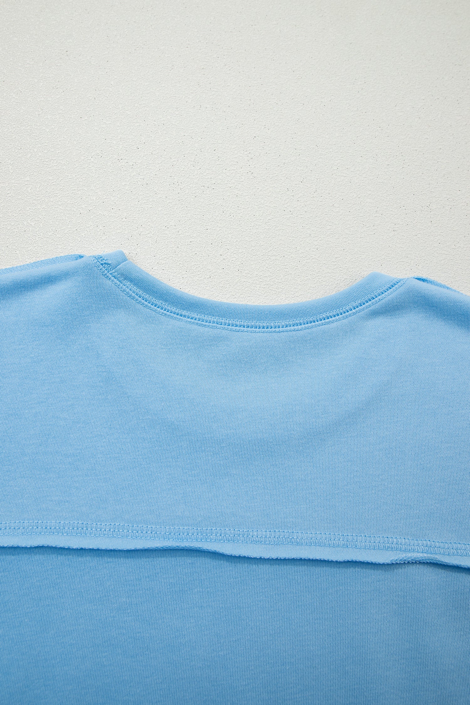 Sky Blue Drop Shoulder Boxy Tee and Barrel Pants Set-Two Piece Sets/Pant Sets-[Adult]-[Female]-2022 Online Blue Zone Planet