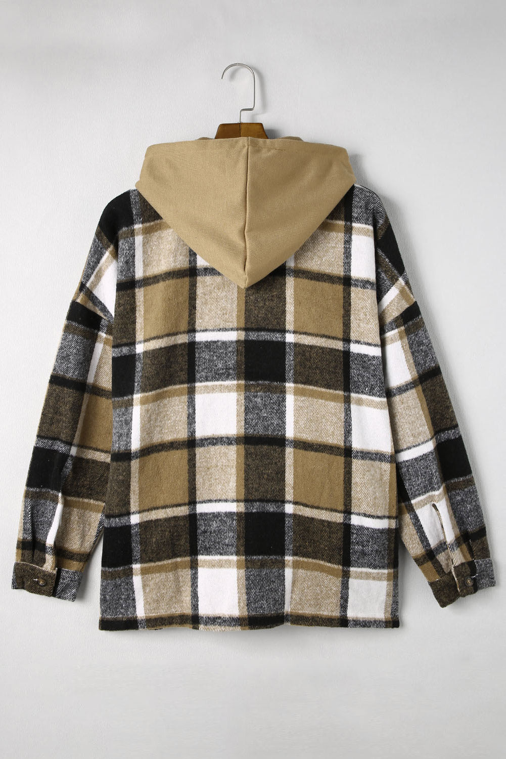 Blue Zone Planet | Plaid Button Up Hooded Shacket-TOPS / DRESSES-[Adult]-[Female]-2022 Online Blue Zone Planet