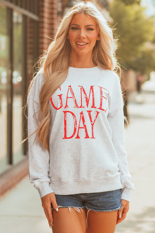 Red Vintage Washed Game Day Graphic Baggy Sweatshirt-Tops/Sweatshirts & Hoodies-[Adult]-[Female]-Red-S-2022 Online Blue Zone Planet