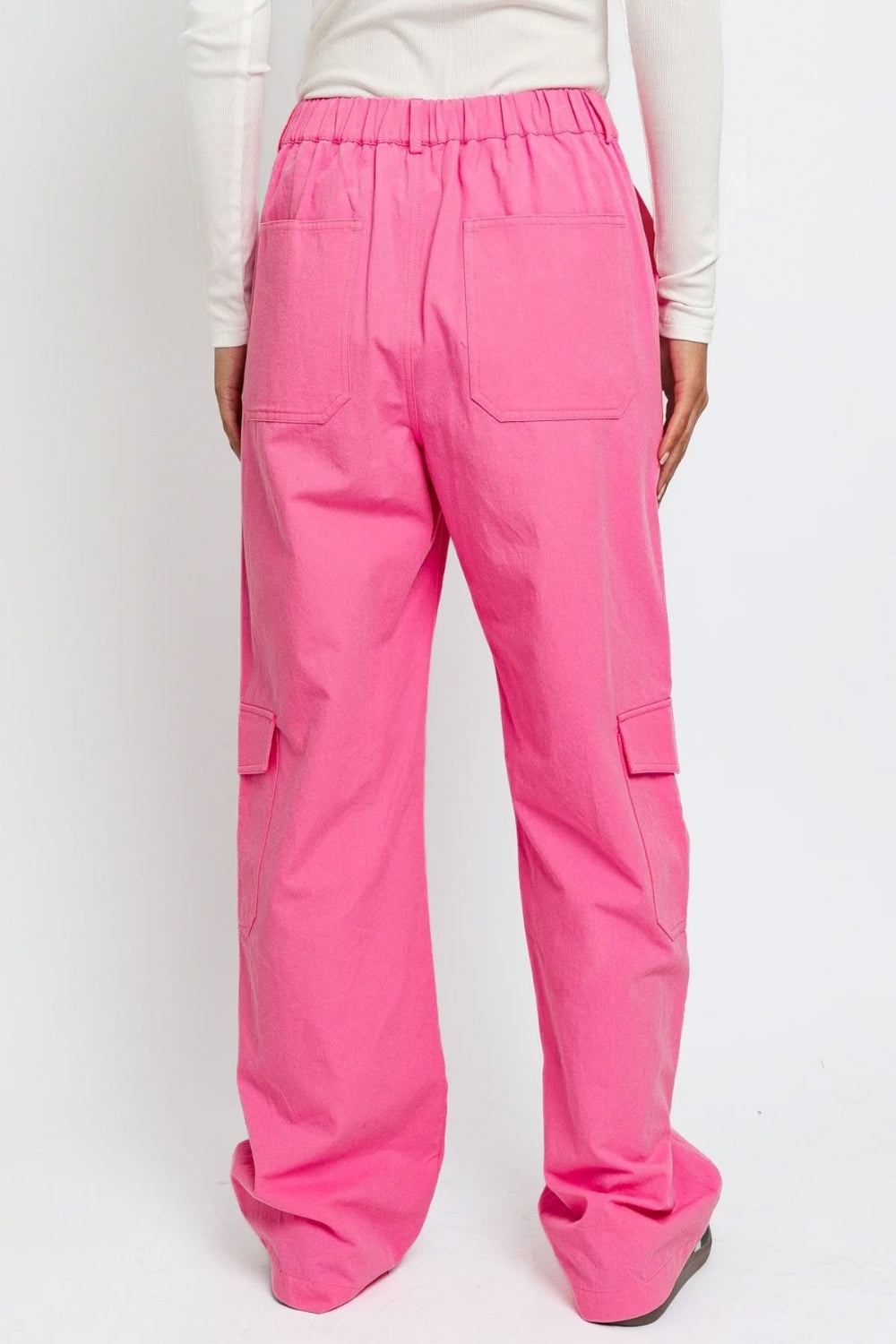 Blue Zone Planet | Le Lis High Waisted Wide Leg Cargo Pants with Pockets-BOTTOMS SIZES SMALL MEDIUM LARGE-[Adult]-[Female]-2022 Online Blue Zone Planet