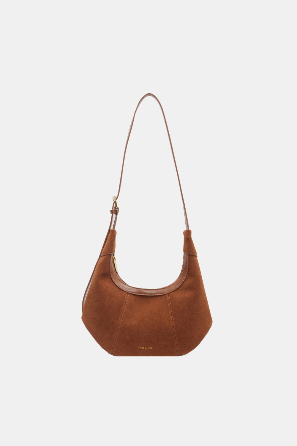 Suede Adjustable Strap Shoulder Bag-HANDBAGS-[Adult]-[Female]-Caramel-One Size-2022 Online Blue Zone Planet