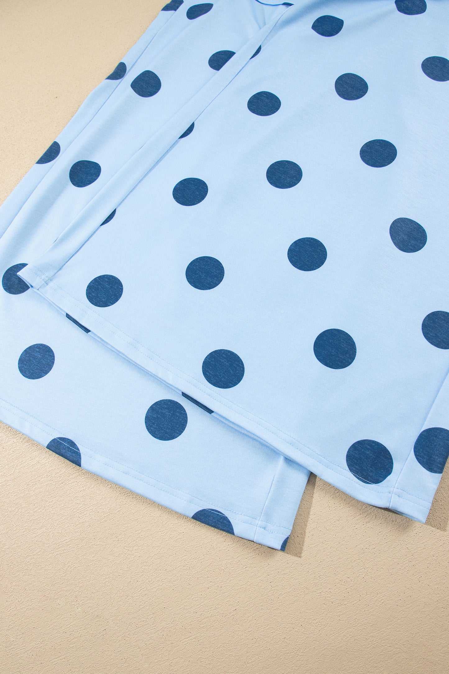 Khaki Polka Dot Elastic Waist Wide Leg Plus Size Pants-Plus Size/Plus Size Bottoms-[Adult]-[Female]-2022 Online Blue Zone Planet