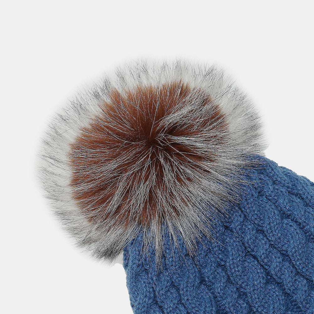 Blue Zone Planet | Cable Knit Winter Hat with Pompom-HATS-[Adult]-[Female]-2022 Online Blue Zone Planet