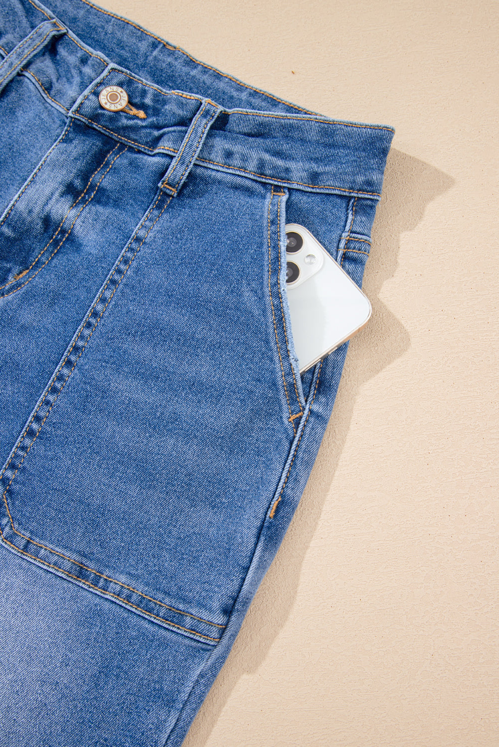 Sky Blue Cropped High Rise Wide Leg Jeans-Bottoms/Jeans-[Adult]-[Female]-2022 Online Blue Zone Planet