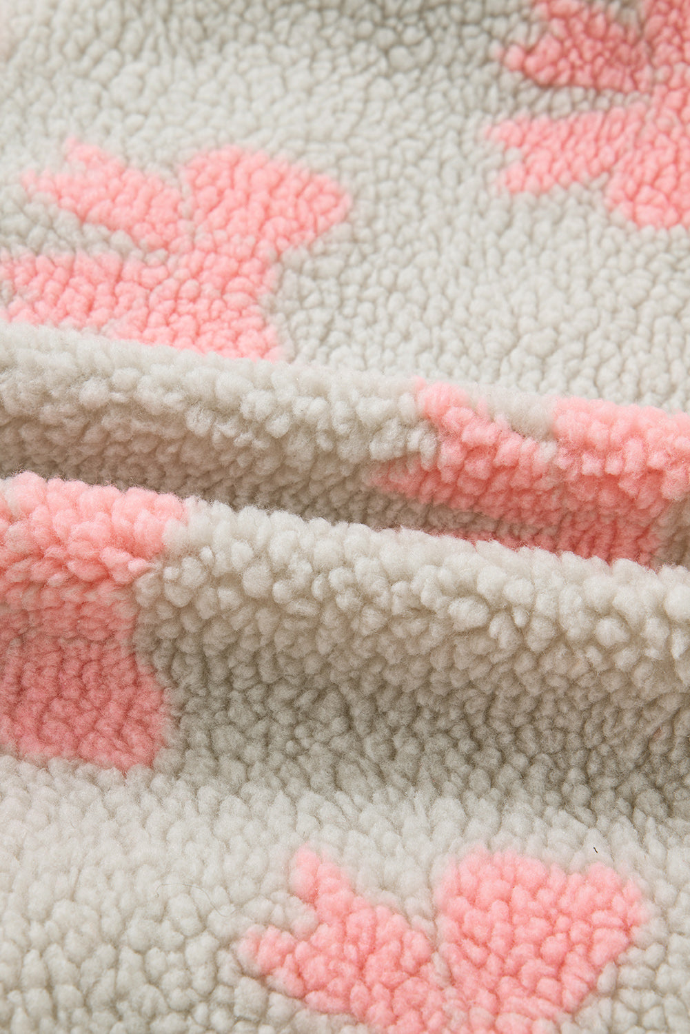 Gray Bow Sherpa Quarter Zip Drop Shoulder Baggy Sweatshirt-Tops/Sweatshirts & Hoodies-[Adult]-[Female]-2022 Online Blue Zone Planet