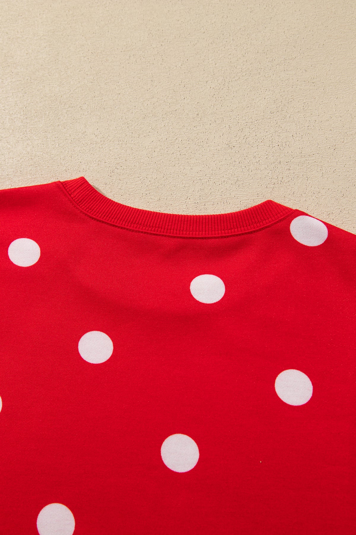 Red Polka Dot Raw Hem Relaxed Pullover Loose Skort Two Piece Set-Two Piece Sets/Two Piece Dresses-[Adult]-[Female]-2022 Online Blue Zone Planet