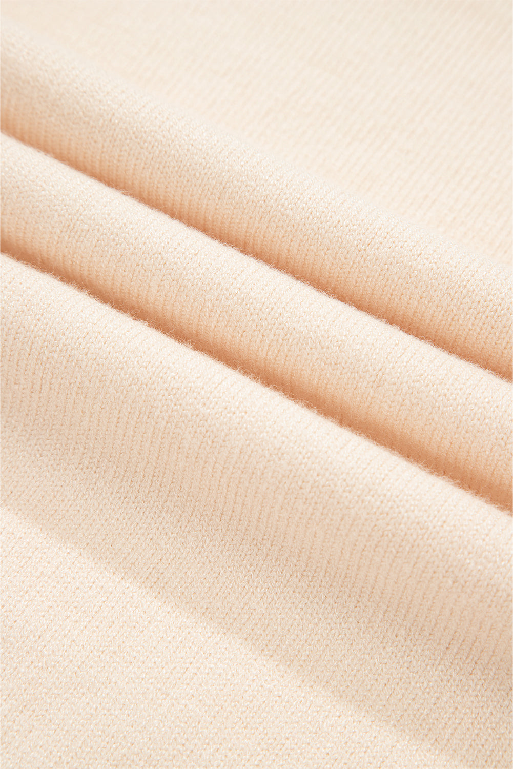Beige Cable Texture Bohemian Ruffle Hem Patchwork Sweater-TOPS / DRESSES-[Adult]-[Female]-2022 Online Blue Zone Planet
