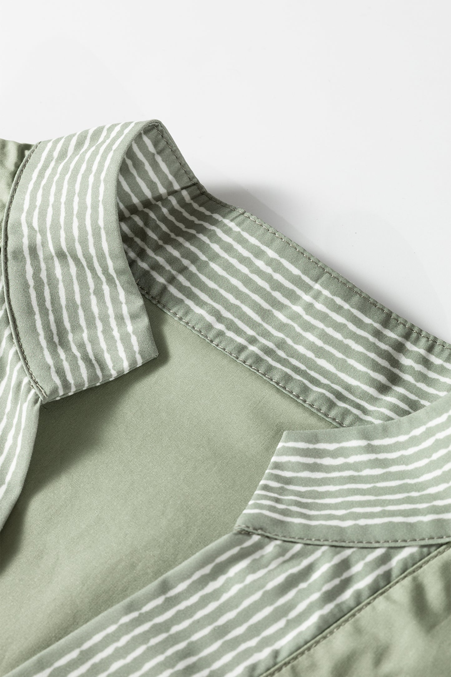 Grass Green Floral Puff Sleeve Contrast V Neck Patchwork Blouse-Tops/Blouses & Shirts-[Adult]-[Female]-2022 Online Blue Zone Planet
