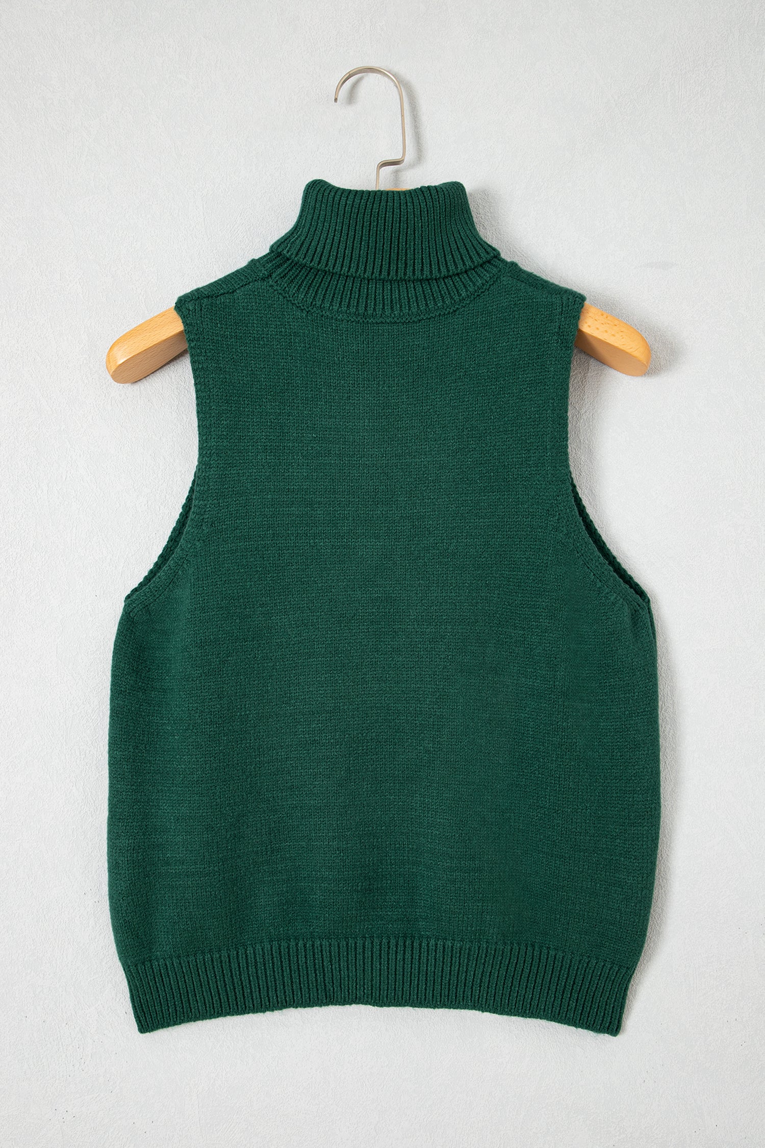 Evergreen High Neck Sleeveless Embroidered Knit Sweater Vest-TOPS / DRESSES-[Adult]-[Female]-2022 Online Blue Zone Planet