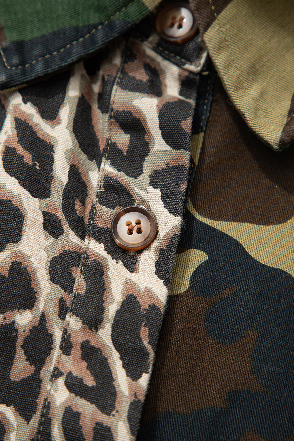 Brown Leopard Camo Patchwork Oversize Shacket-Outerwear/Jackets-[Adult]-[Female]-2022 Online Blue Zone Planet