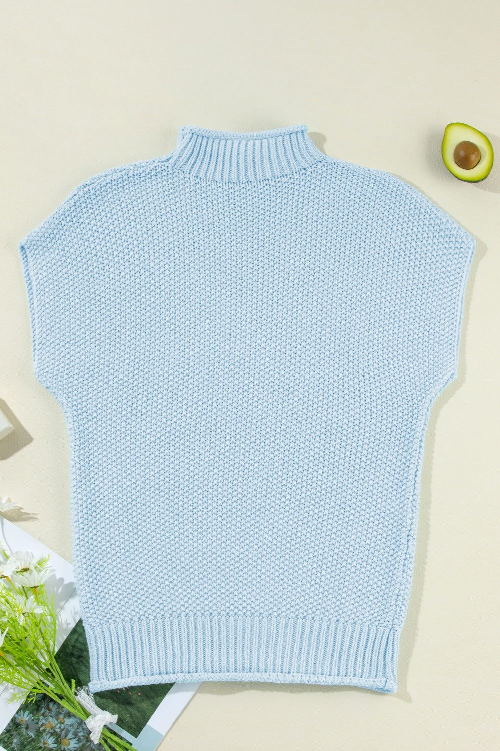 Turtleneck Cap Sleeve Sweater-TOPS / DRESSES-[Adult]-[Female]-2022 Online Blue Zone Planet