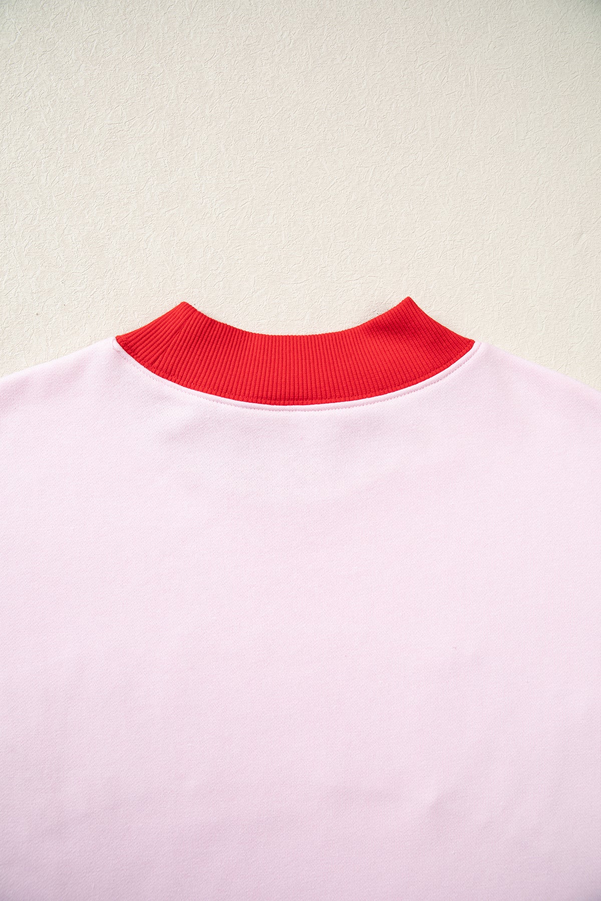 Pink Polka Dot Letter Graphic Colorblock Tunic Sweatshirt-Tops/Sweatshirts & Hoodies-[Adult]-[Female]-2022 Online Blue Zone Planet