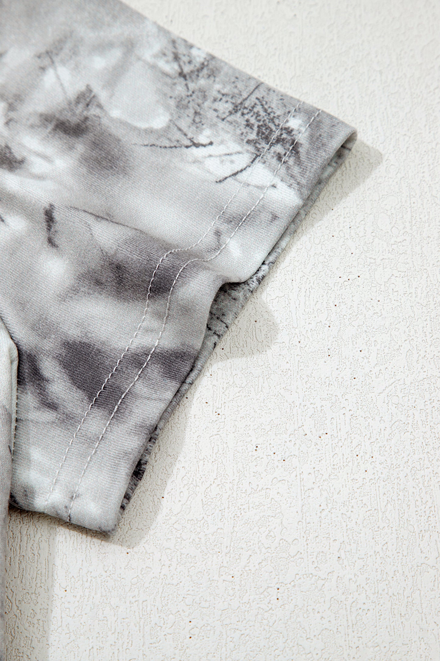 Gray Abstract Woodland Print Slim Fitted T Shirt-Tops/Tops & Tees-[Adult]-[Female]-2022 Online Blue Zone Planet