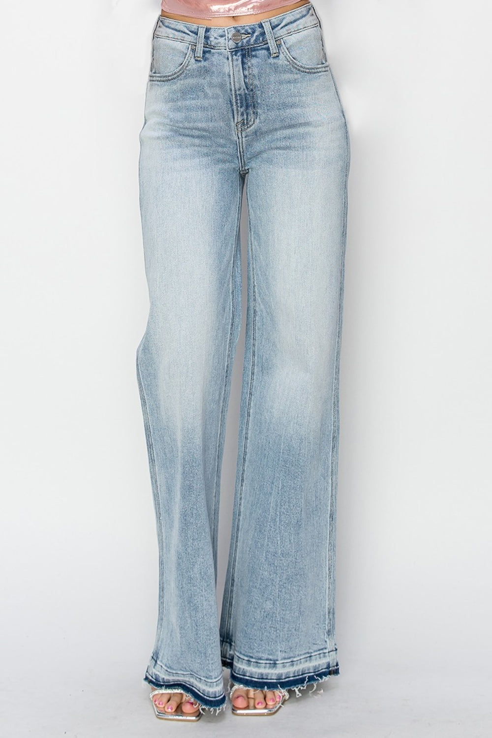 Blue Zone Planet | Risen Full Size High Rise Wide Leg Jeans-TOPS / DRESSES-[Adult]-[Female]-2022 Online Blue Zone Planet