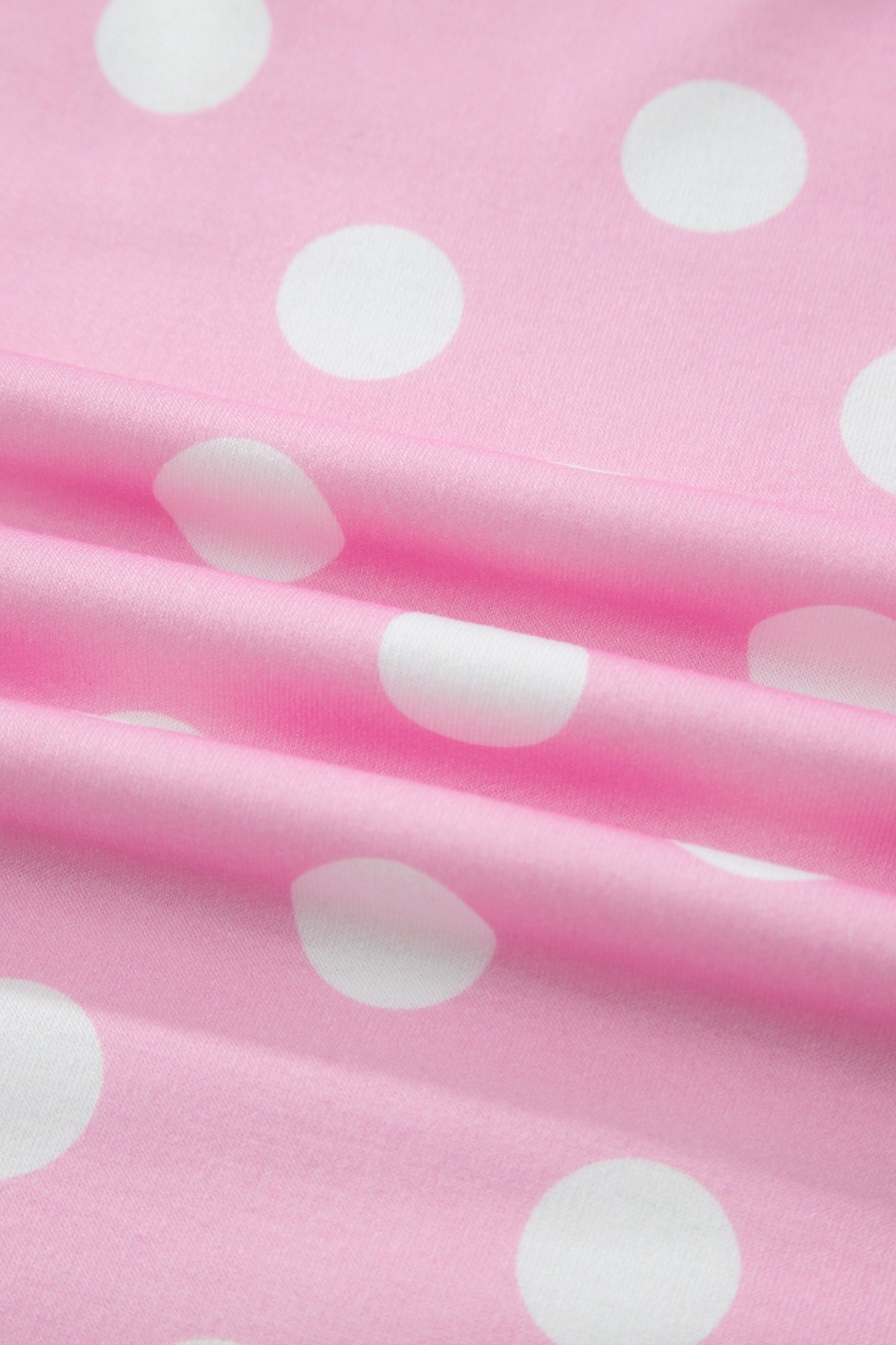 Pink Polka Dot Contrast Edge Casual Short Set-Two Piece Sets/Short Sets-[Adult]-[Female]-2022 Online Blue Zone Planet