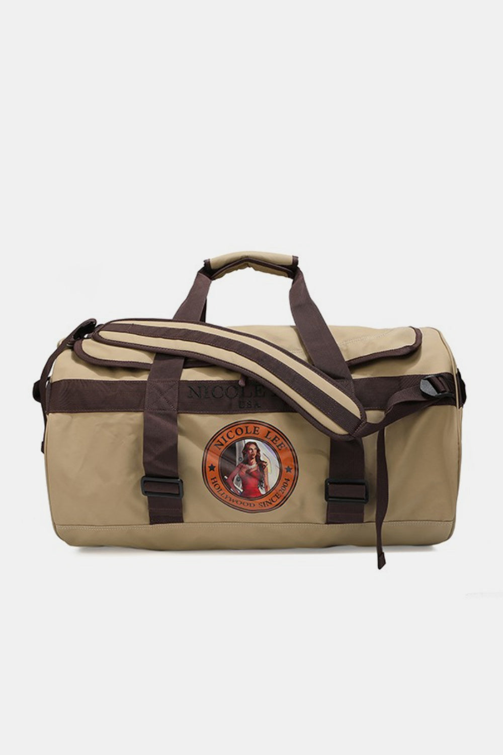 Blue Zone Planet | Nicole Lee USA Large Duffel Bag-TOPS / DRESSES-[Adult]-[Female]-Beige-One Size-2022 Online Blue Zone Planet