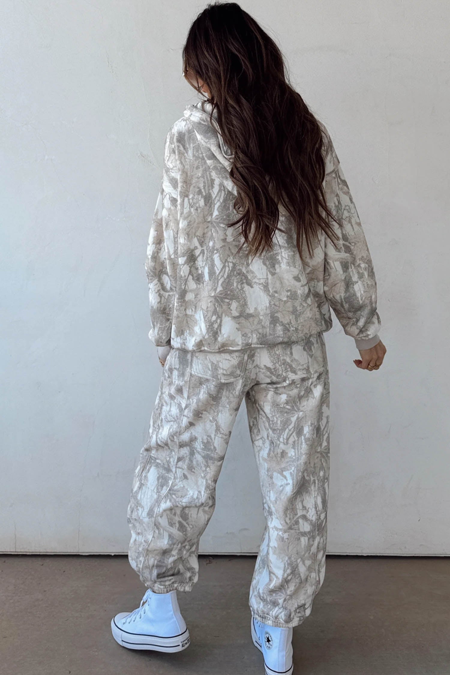 Multicolour Abstract Print Long Sleeve Elastic Waist Pant Set-Tops / Dresses-[Adult]-[Female]-2022 Online Blue Zone Planet