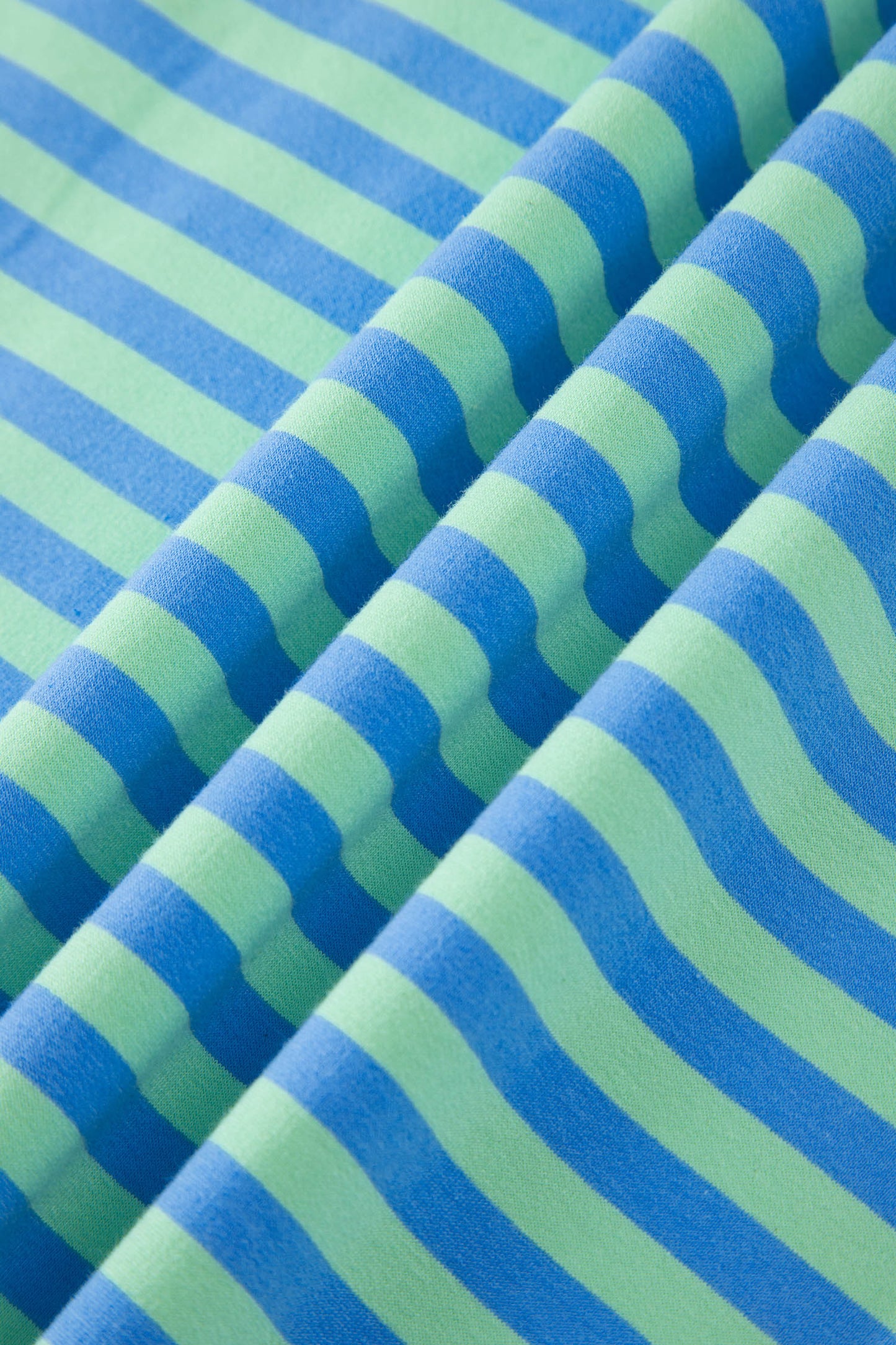 Green Stripe Striped Ribbed Cotton Two-Piece Pant Set with Chest Patch Detail-Two Piece Sets/Short Sets-[Adult]-[Female]-2022 Online Blue Zone Planet