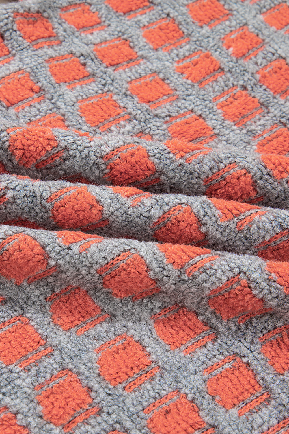 Pink Checkered Oversized Side Slit Sweater-TOPS / DRESSES-[Adult]-[Female]-2022 Online Blue Zone Planet