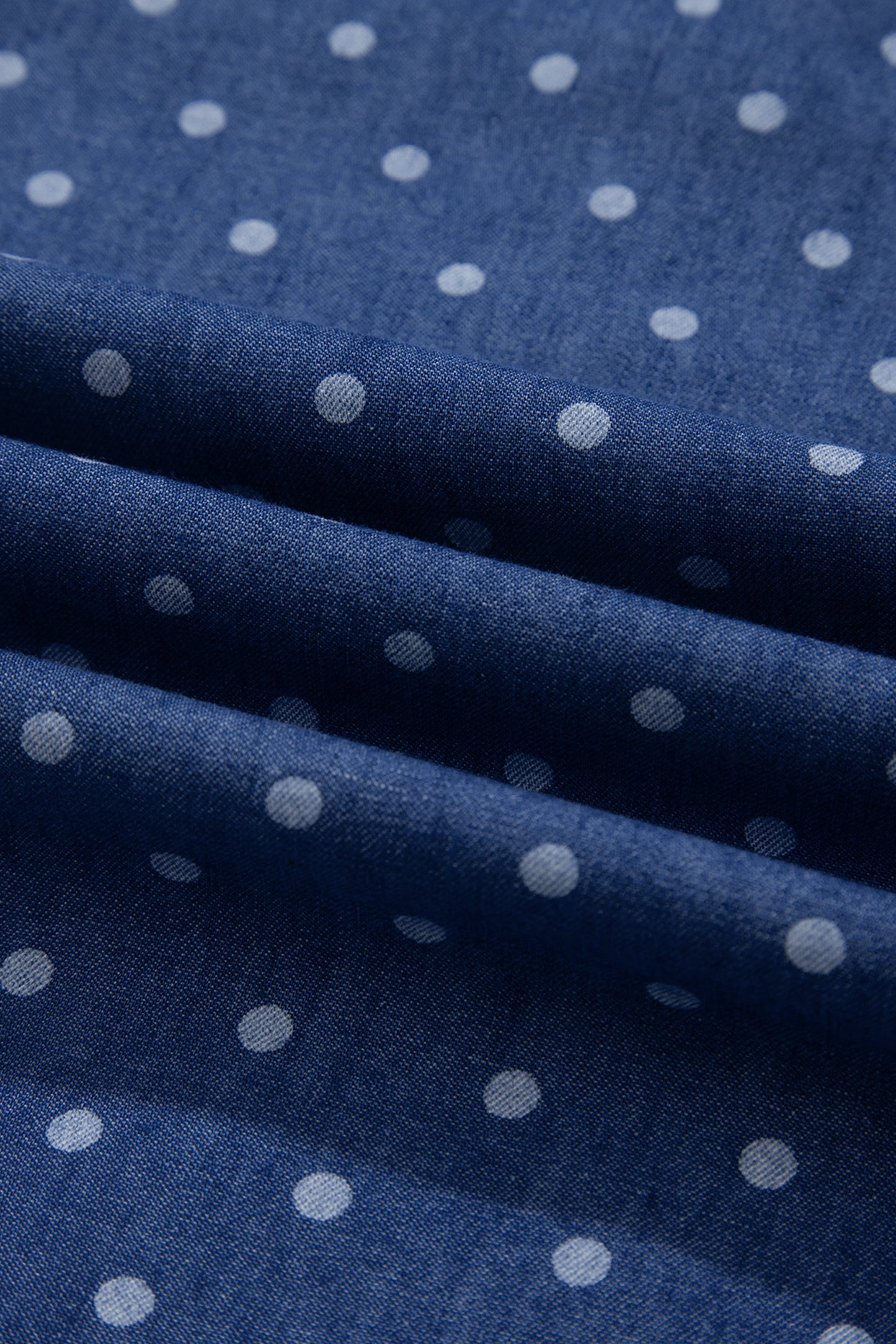 Blue Polka Dot Ruffle Hem Sleeveless Shift Dress Mini Vacation Wholesale-TOPS / DRESSES-[Adult]-[Female]-2022 Online Blue Zone Planet
