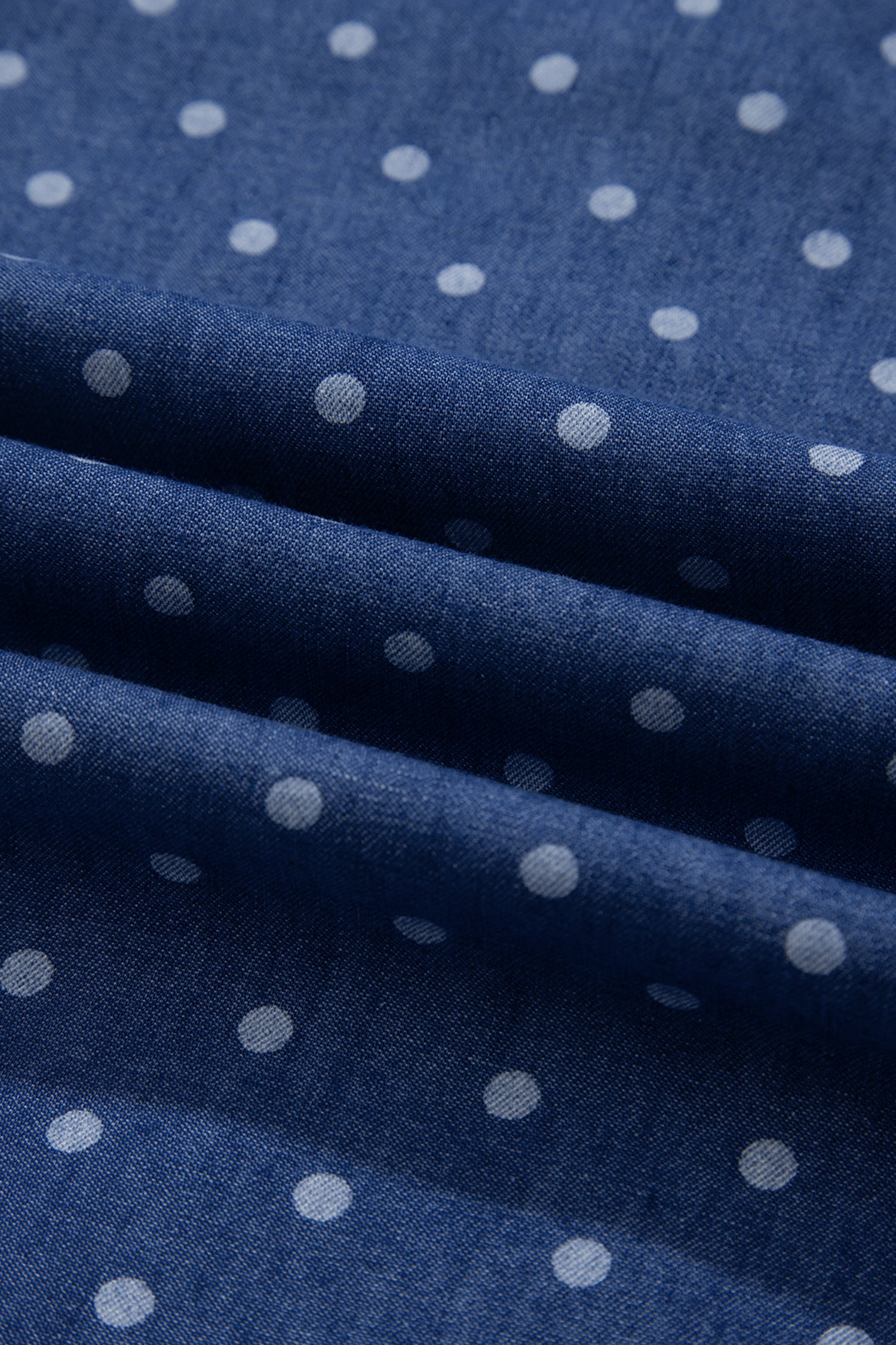 Blue Polka Dot Ruffle Hem Sleeveless Shift Dress Mini Vacation Wholesale-TOPS / DRESSES-[Adult]-[Female]-2022 Online Blue Zone Planet