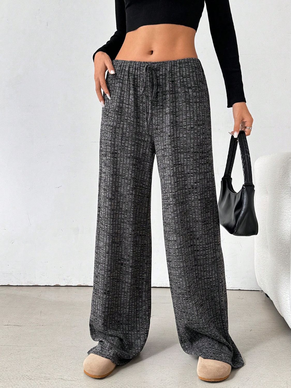 Blue Zone Planet | Tied Striped Wide Leg Pants-BOTTOMS SIZES SMALL MEDIUM LARGE-[Adult]-[Female]-2022 Online Blue Zone Planet