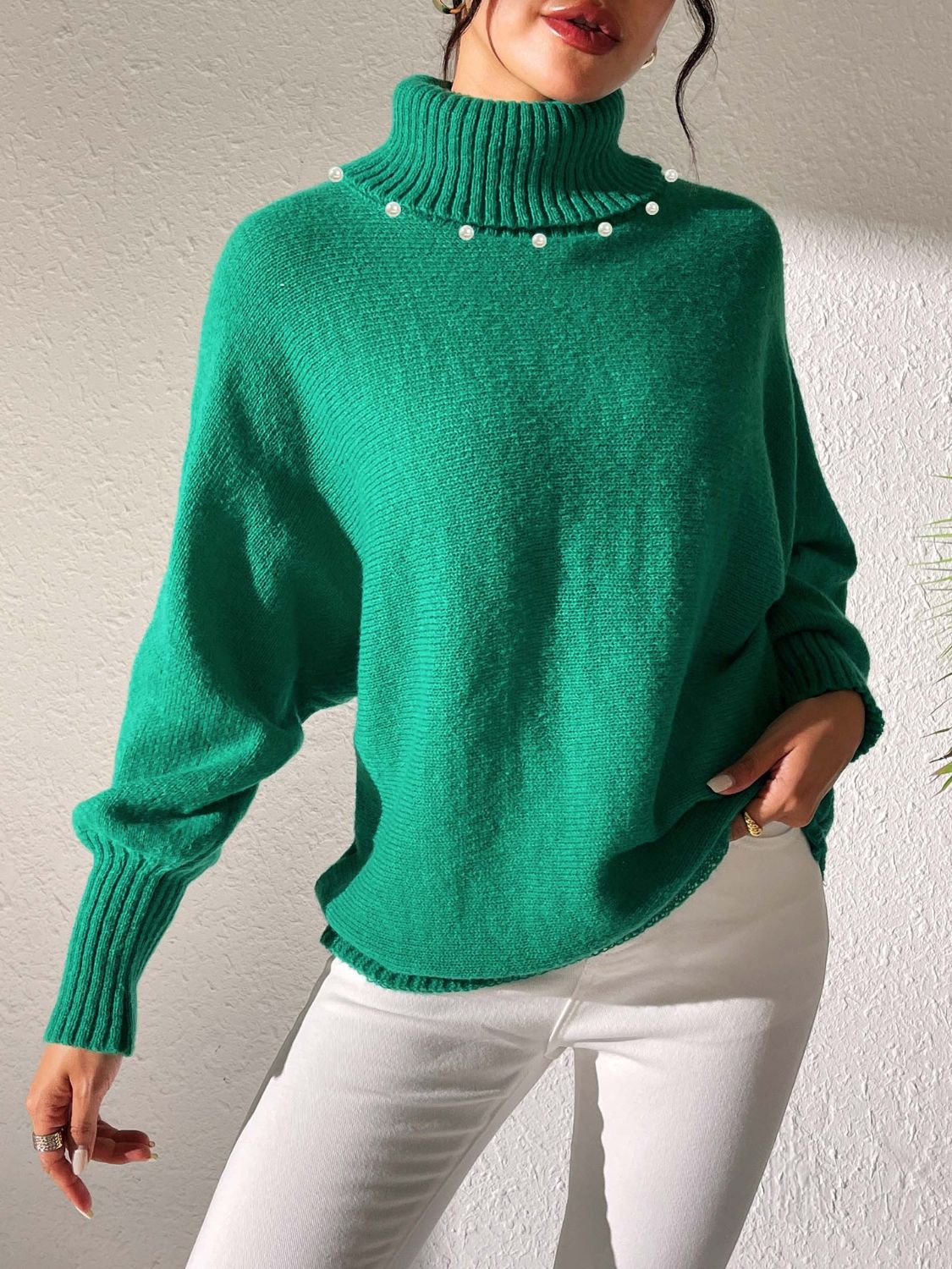 Turtleneck Long Sleeve Sweater-TOPS / DRESSES-[Adult]-[Female]-2022 Online Blue Zone Planet