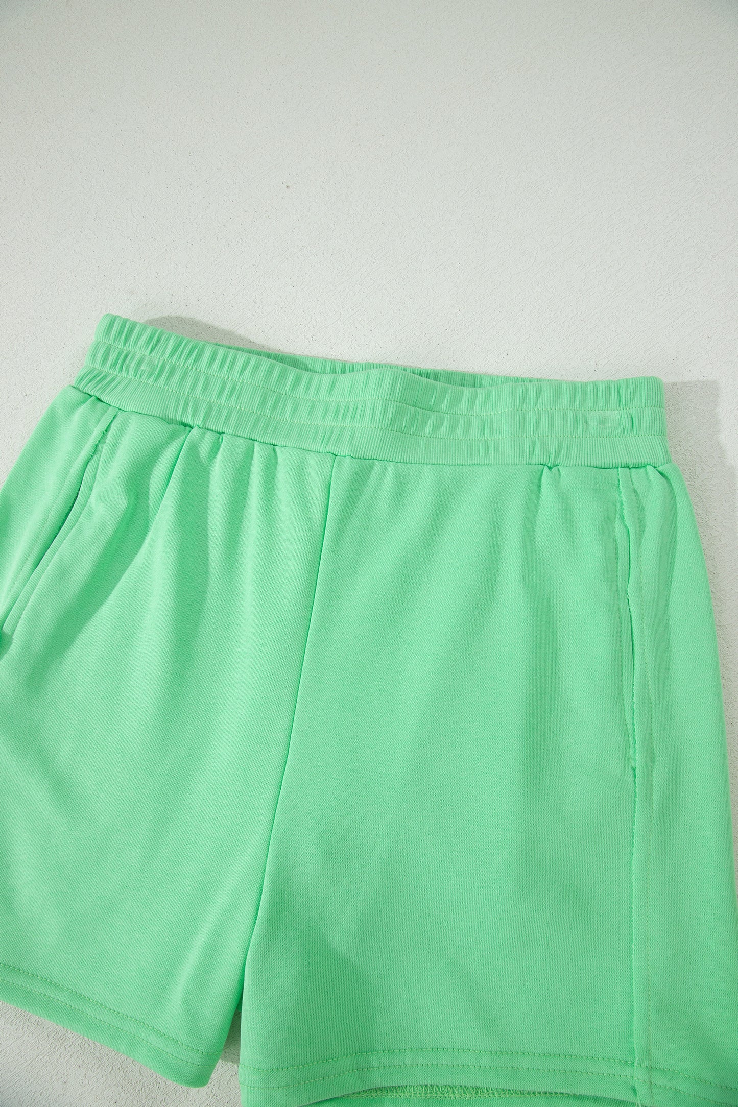Sachet Pink Slim Tank Top Elastic High Waist Shorts 2pcs Outfit-Two Piece Sets/Short Sets-[Adult]-[Female]-2022 Online Blue Zone Planet