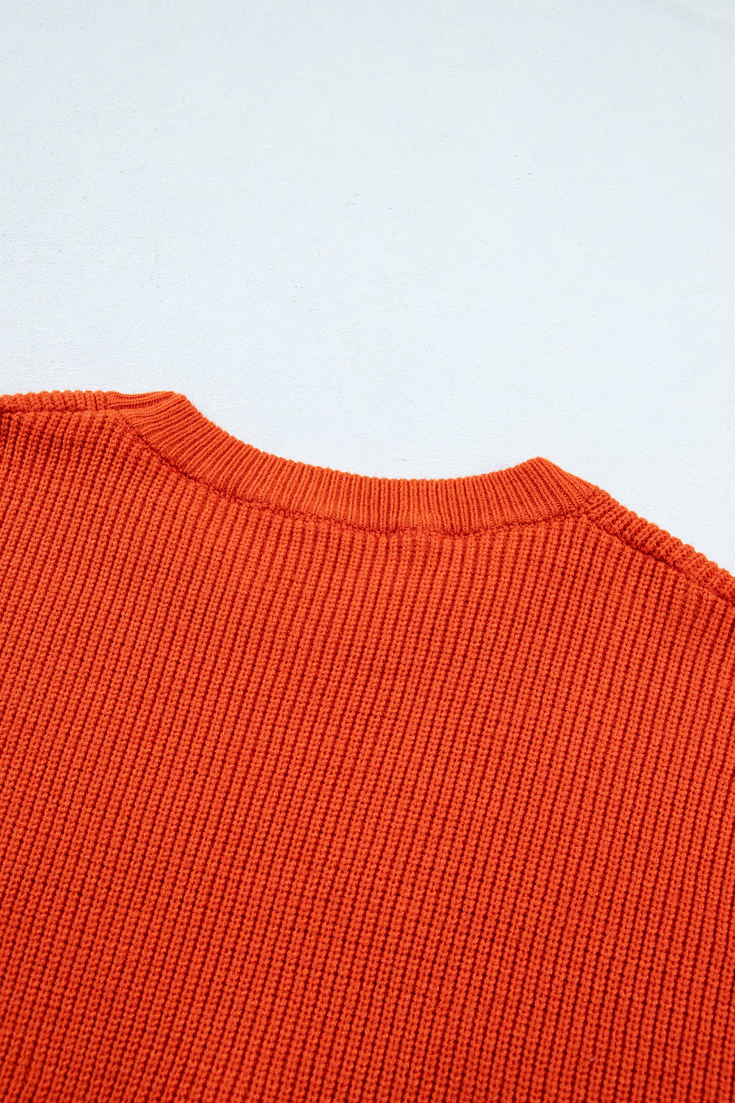 Orange Drop Shoulder Long Sleeve Round Neck Halloween Sweater-Sweaters & Cardigans/Sweaters-[Adult]-[Female]-2022 Online Blue Zone Planet