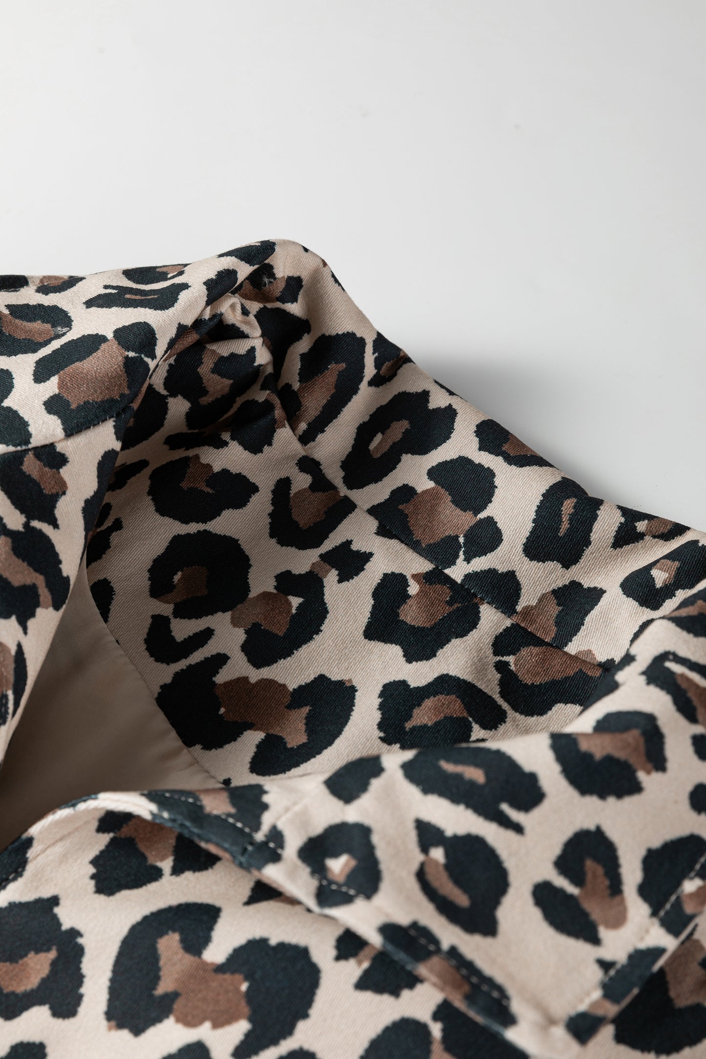 Brown Leopard Open Front Jacket Vest-Outerwear/Vests-[Adult]-[Female]-2022 Online Blue Zone Planet