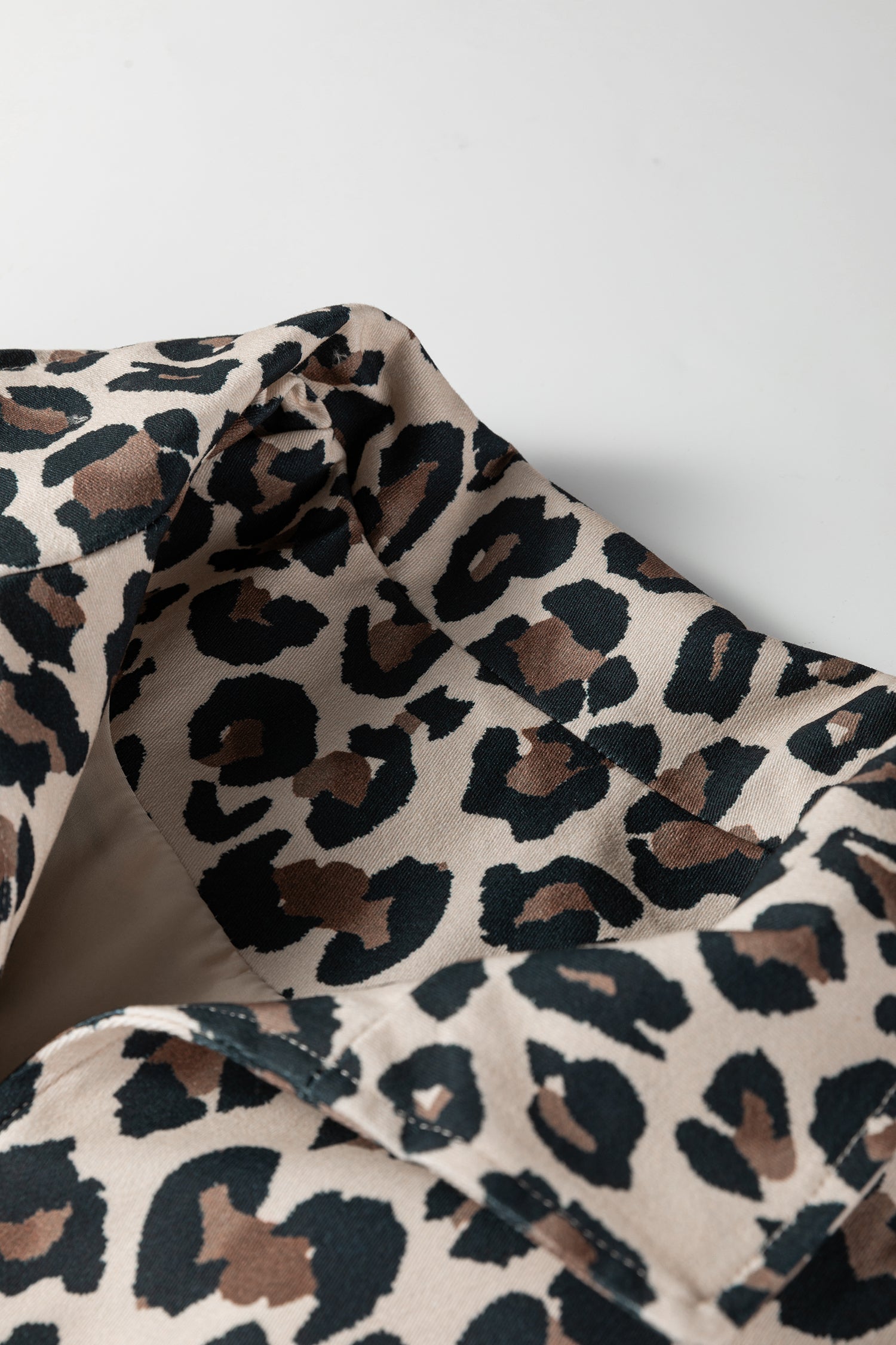 Brown Leopard Open Front Jacket Vest-Outerwear/Vests-[Adult]-[Female]-2022 Online Blue Zone Planet