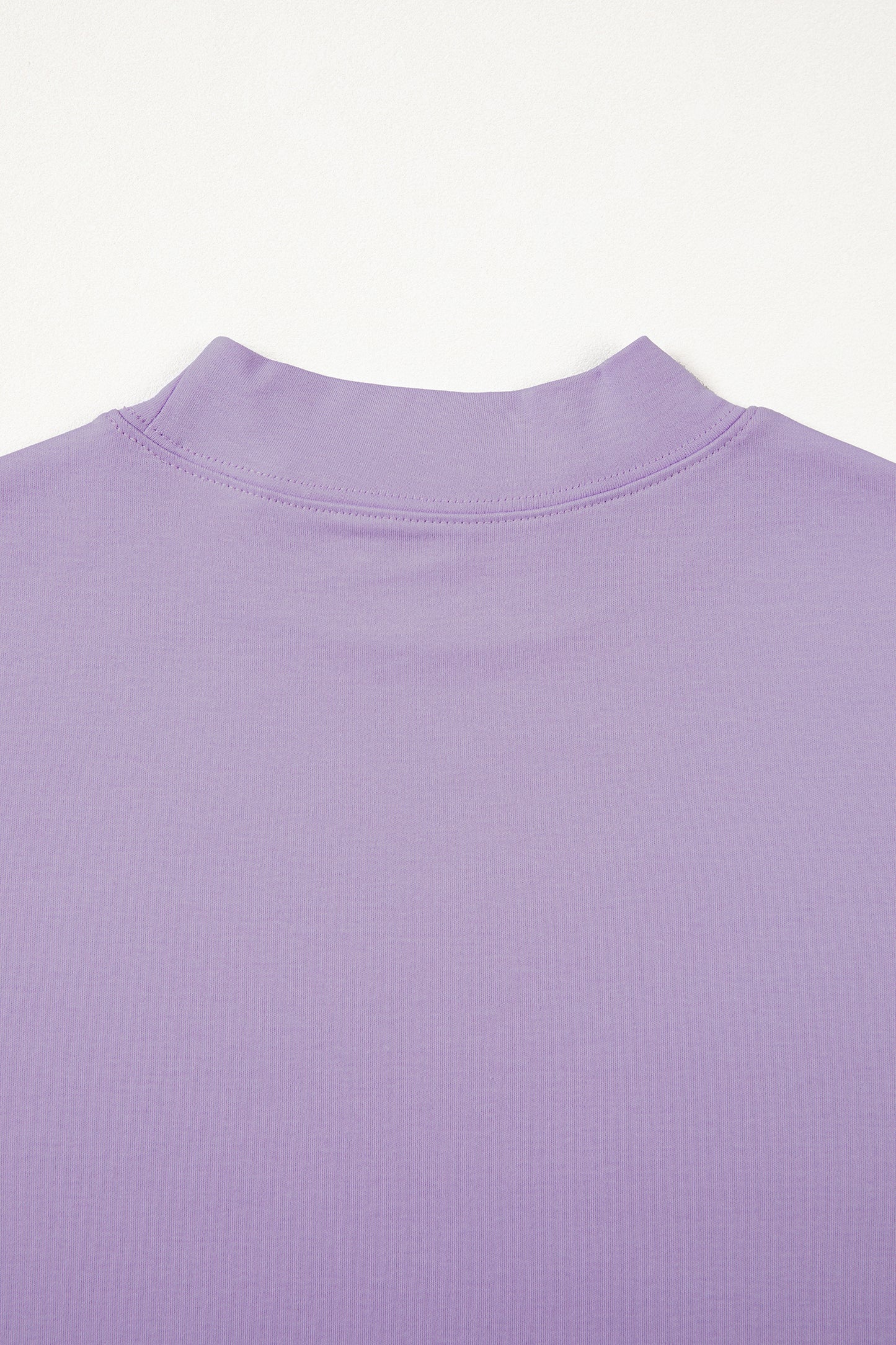 Pink Solid Color High Neck Oversize Tee-Tops/Tops & Tees-[Adult]-[Female]-2022 Online Blue Zone Planet