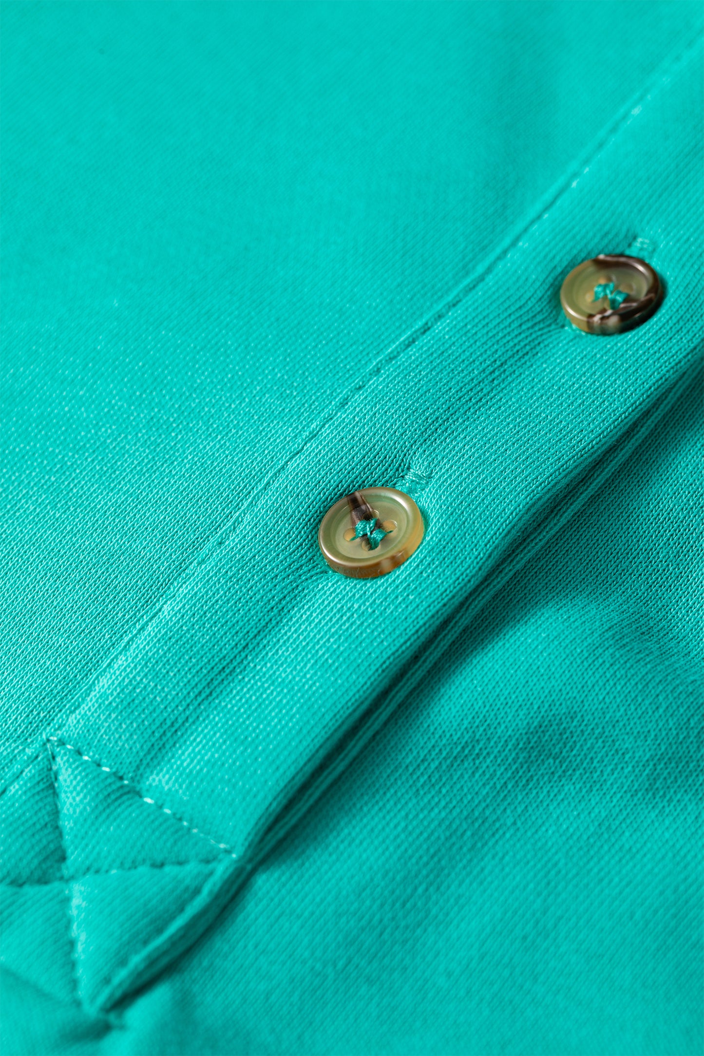 Sea Green Relaxed Fit Polo T Shirt Dress-TOPS / DRESSES-[Adult]-[Female]-2022 Online Blue Zone Planet