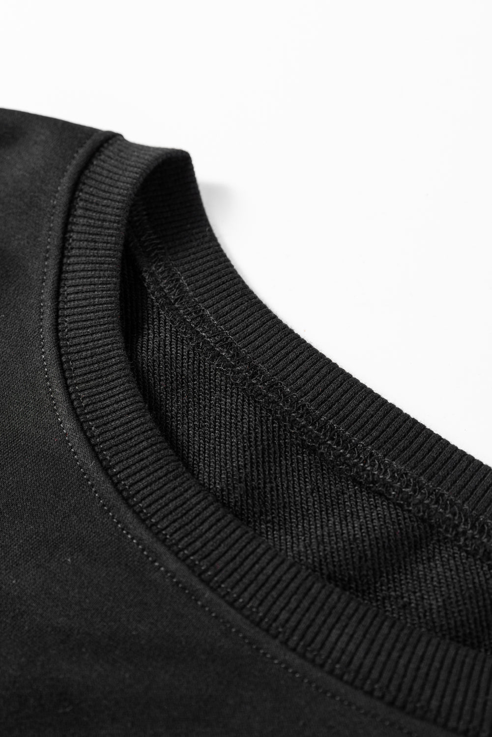 Black Striped Drop Shoulder Round Neck Pullover and Jogger Pants Active Outfit-Two Piece Sets/Pant Sets-[Adult]-[Female]-2022 Online Blue Zone Planet