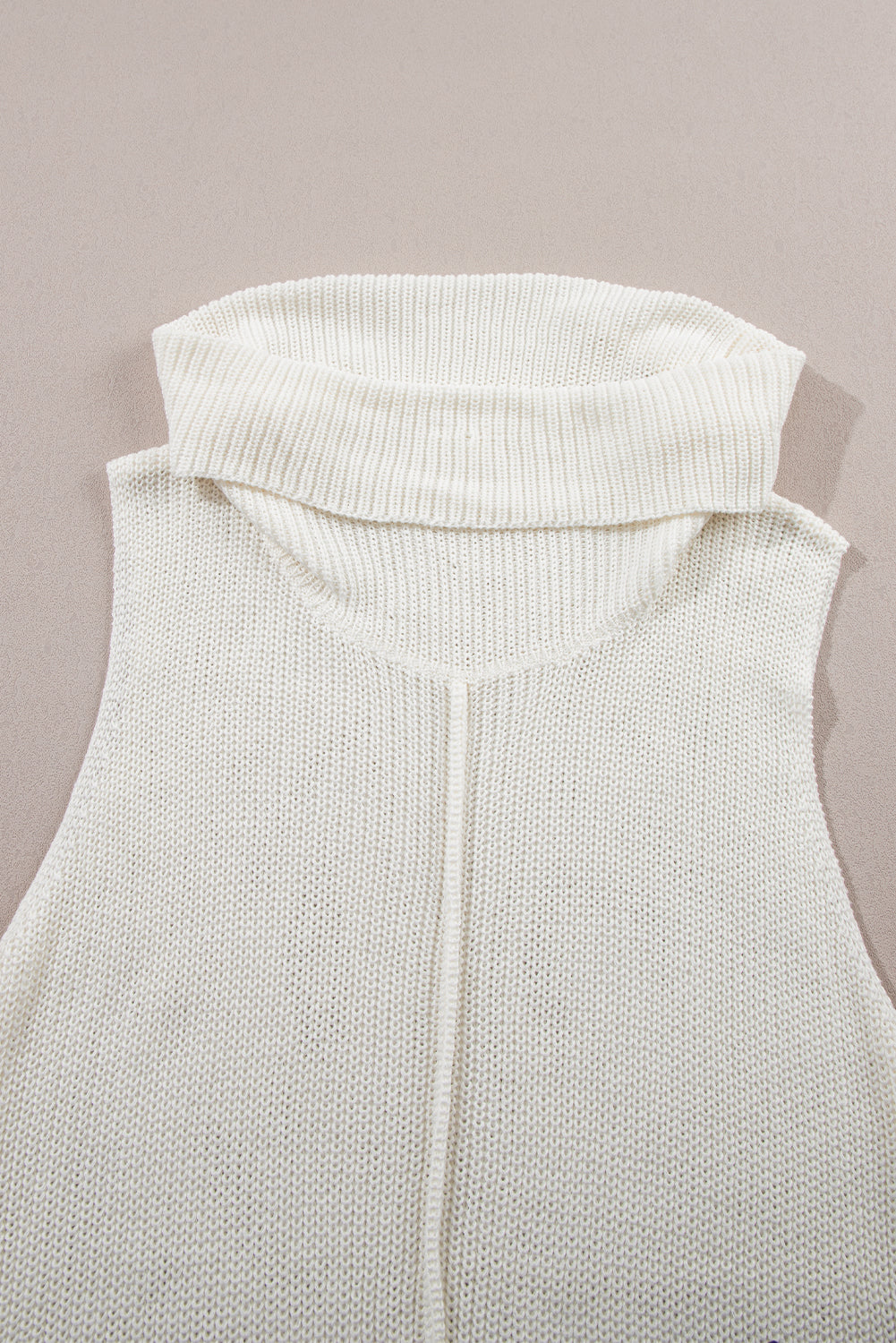 Central Seam Turtleneck Sleeveless Sweater Vest-TOPS / DRESSES-[Adult]-[Female]-2022 Online Blue Zone Planet