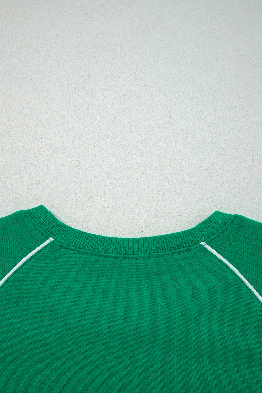 Dark Green Contrast Piping Crewneck Pullover Mini Skirt Set-Two Piece Sets/Two Piece Dresses-[Adult]-[Female]-2022 Online Blue Zone Planet