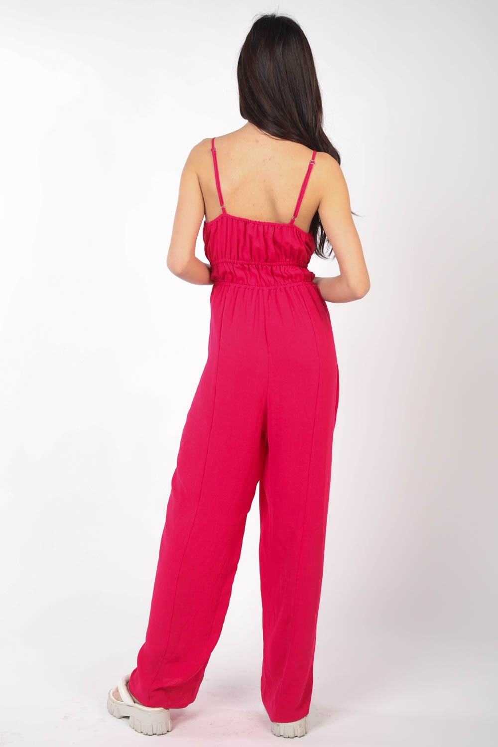 VERY J Pintuck Detail Woven Sleeveless Jumpsuit-TOPS / DRESSES-[Adult]-[Female]-2022 Online Blue Zone Planet