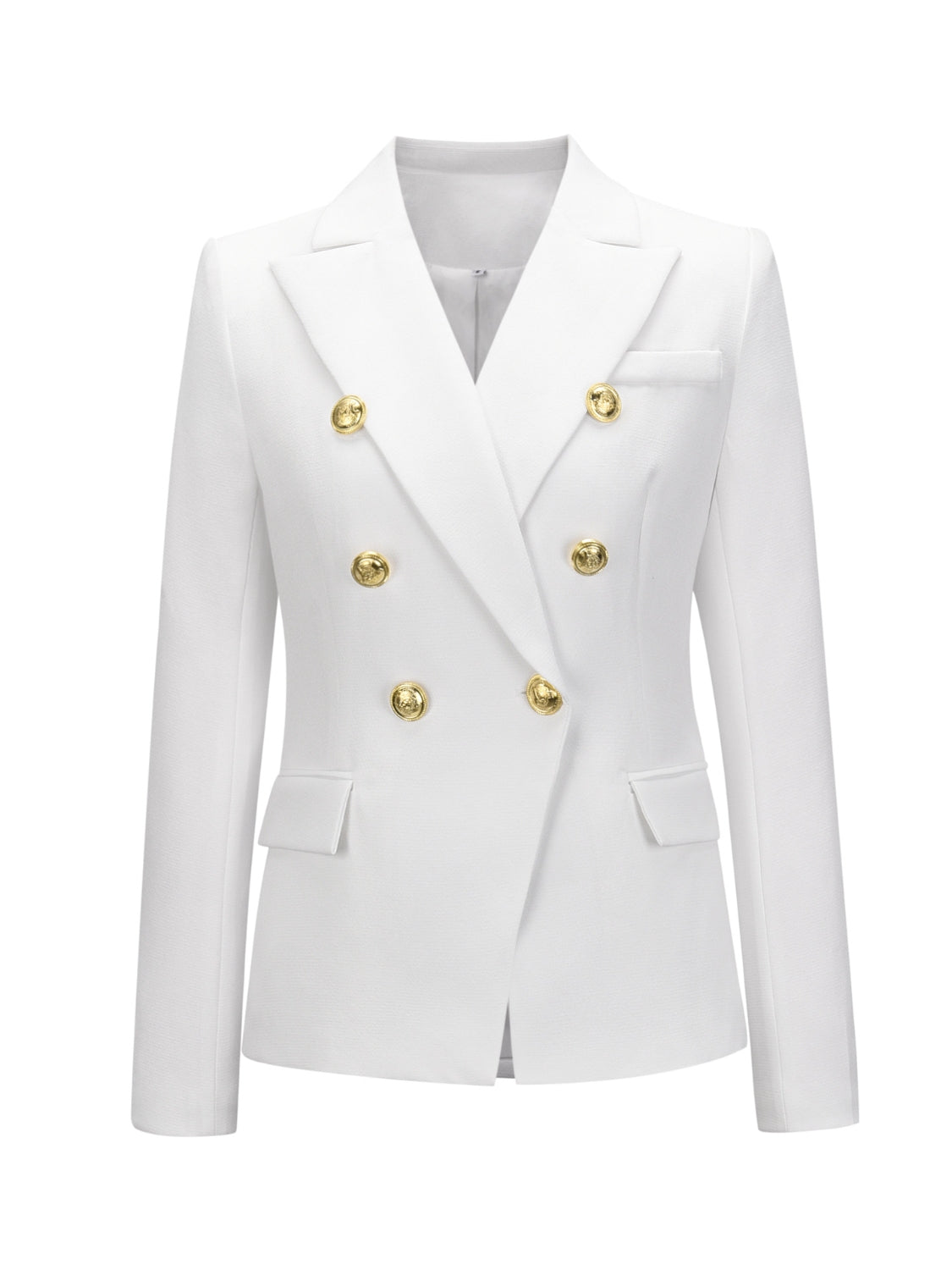 Lapel Collar Long Sleeve Blazer-TOPS / DRESSES-[Adult]-[Female]-2022 Online Blue Zone Planet