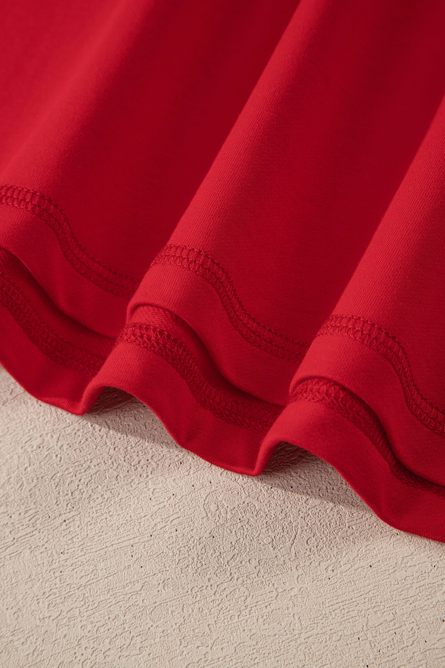 Fiery Red Contrast Trim Button V Neck Ribbon Bow Knot Waist 2pcs Lounge Pant Set-Loungewear & Sleepwear/Loungewear-[Adult]-[Female]-2022 Online Blue Zone Planet