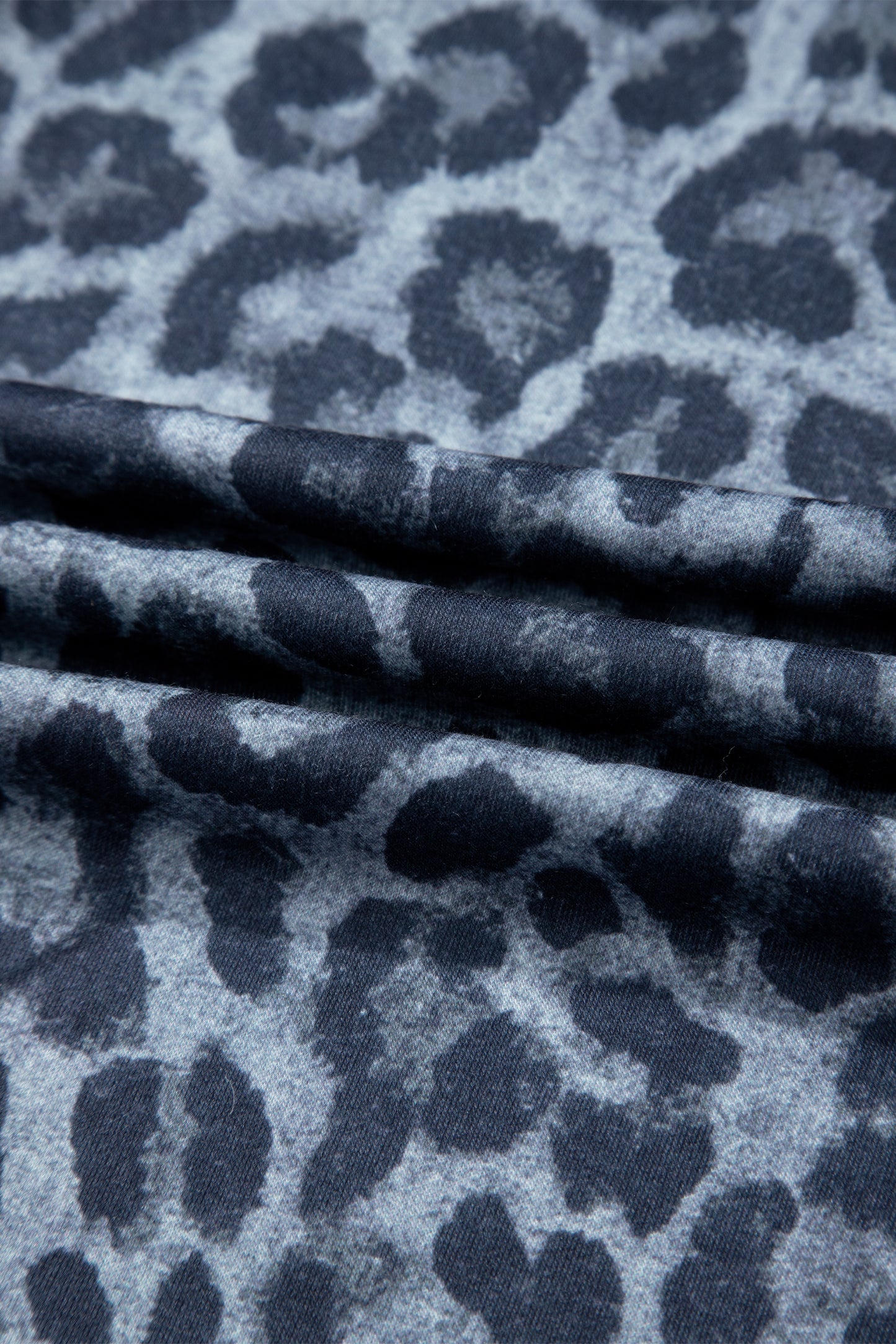 Gray Wild Leopard Print Frilled Detail Drawstring Wide Leg Pants-Bottoms/Pants & Culotte-[Adult]-[Female]-2022 Online Blue Zone Planet