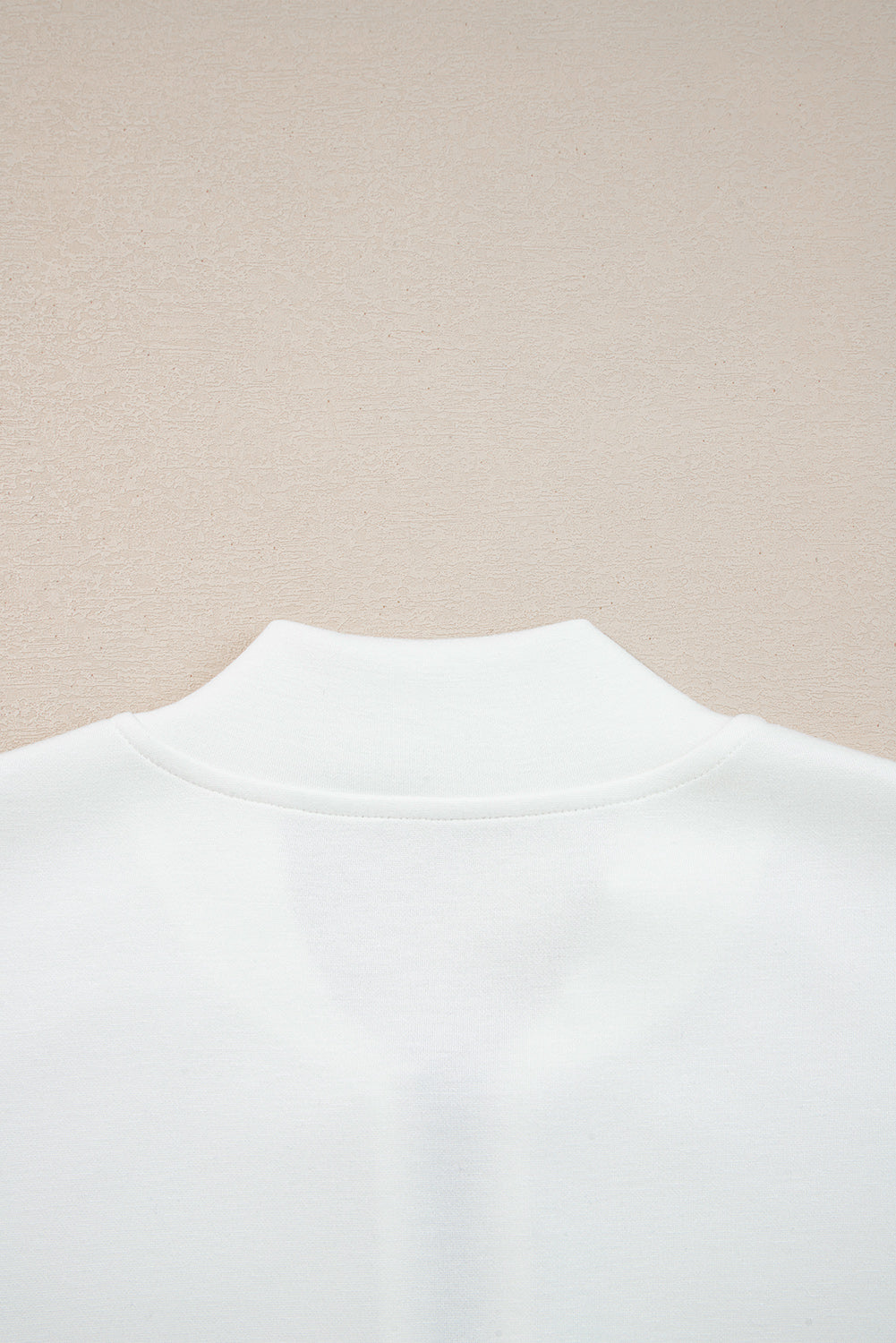 White Solid Color Zip Up Knit Puff Sleeve Jacket-Outerwear/Jackets-[Adult]-[Female]-2022 Online Blue Zone Planet