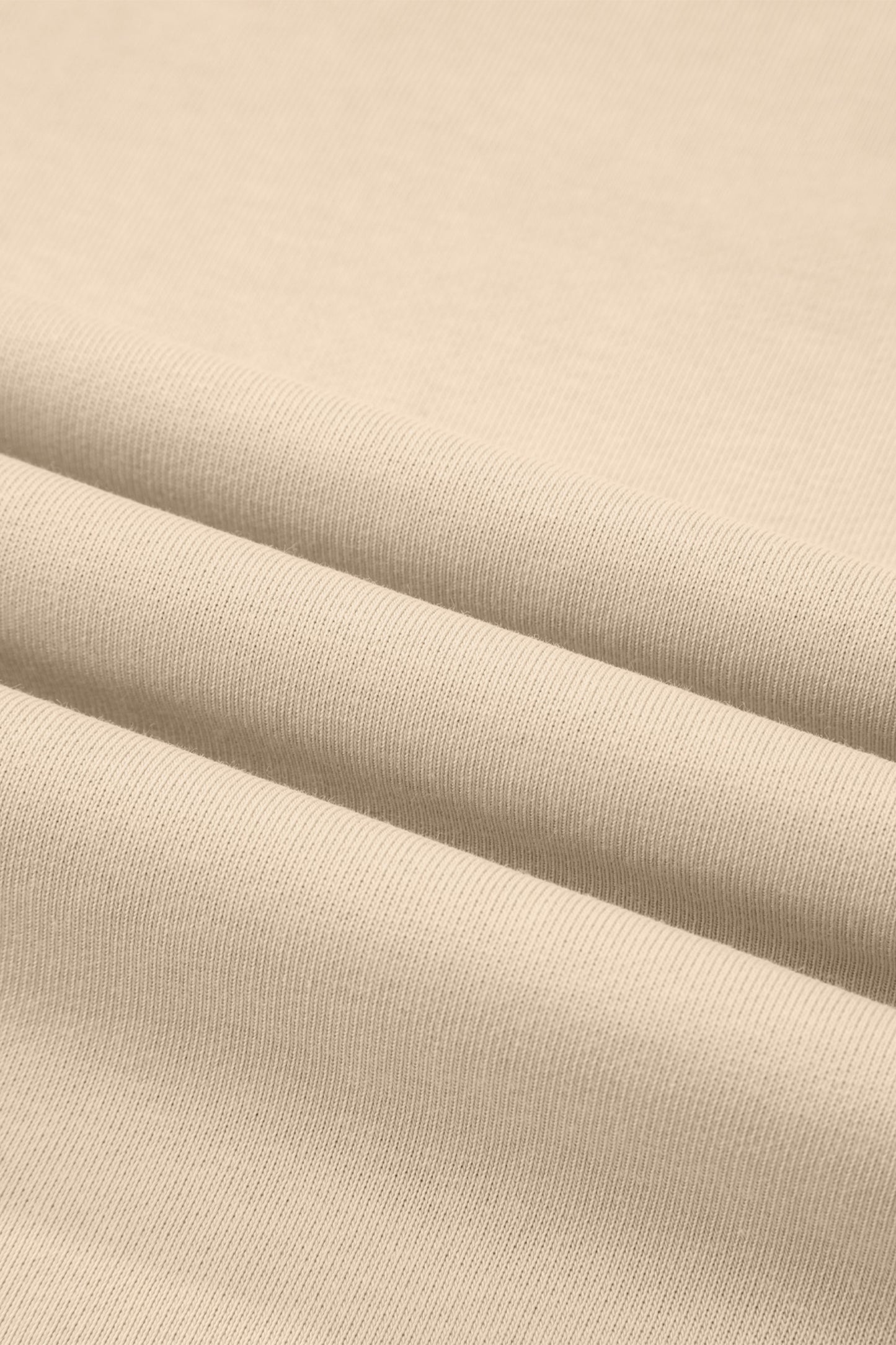 Beige Solid Color Raw Seam Patchwork Baggy Sweatshirt-Tops/Sweatshirts & Hoodies-[Adult]-[Female]-2022 Online Blue Zone Planet