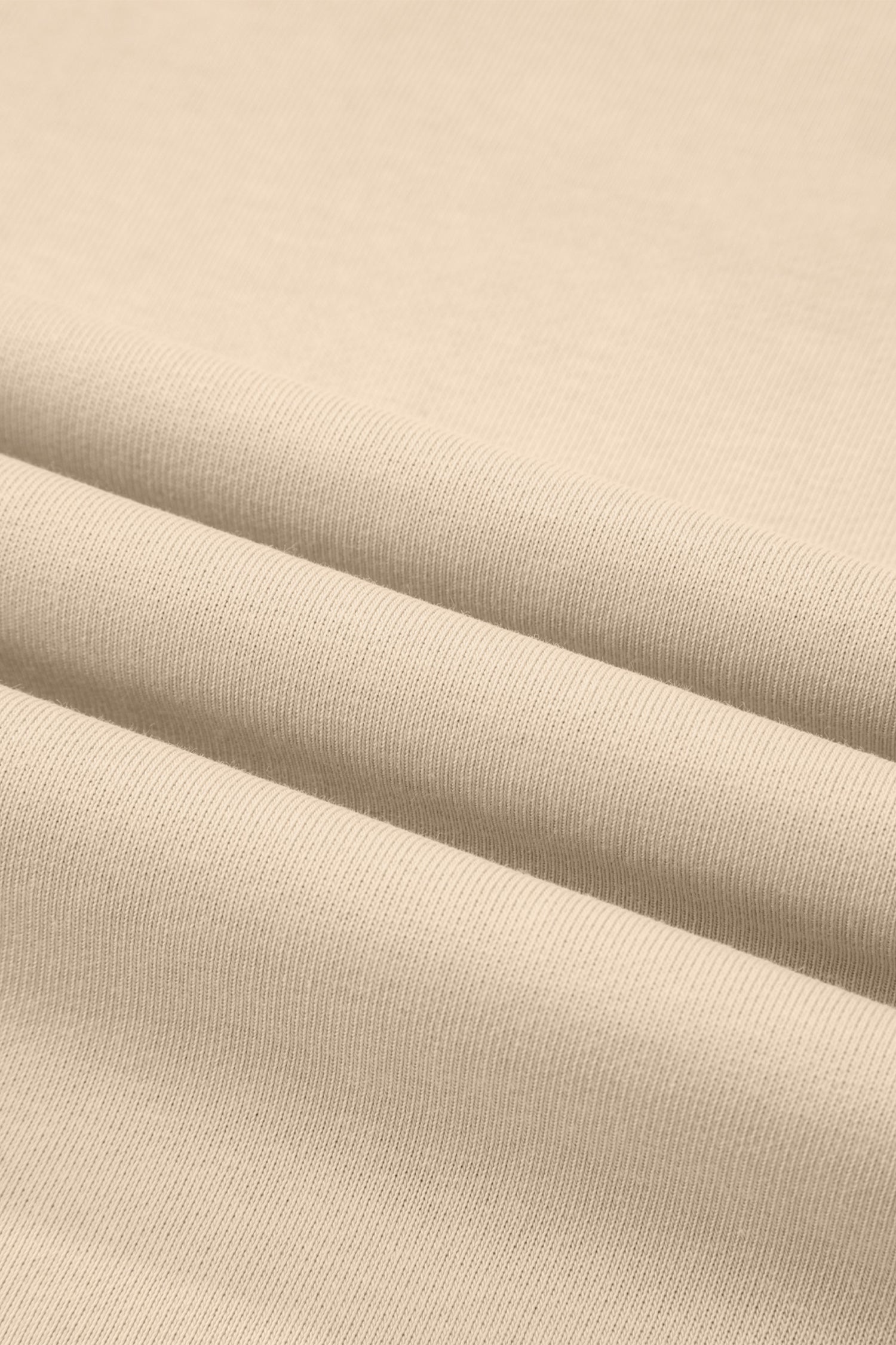 Beige Solid Color Raw Seam Patchwork Baggy Sweatshirt-Tops/Sweatshirts & Hoodies-[Adult]-[Female]-2022 Online Blue Zone Planet