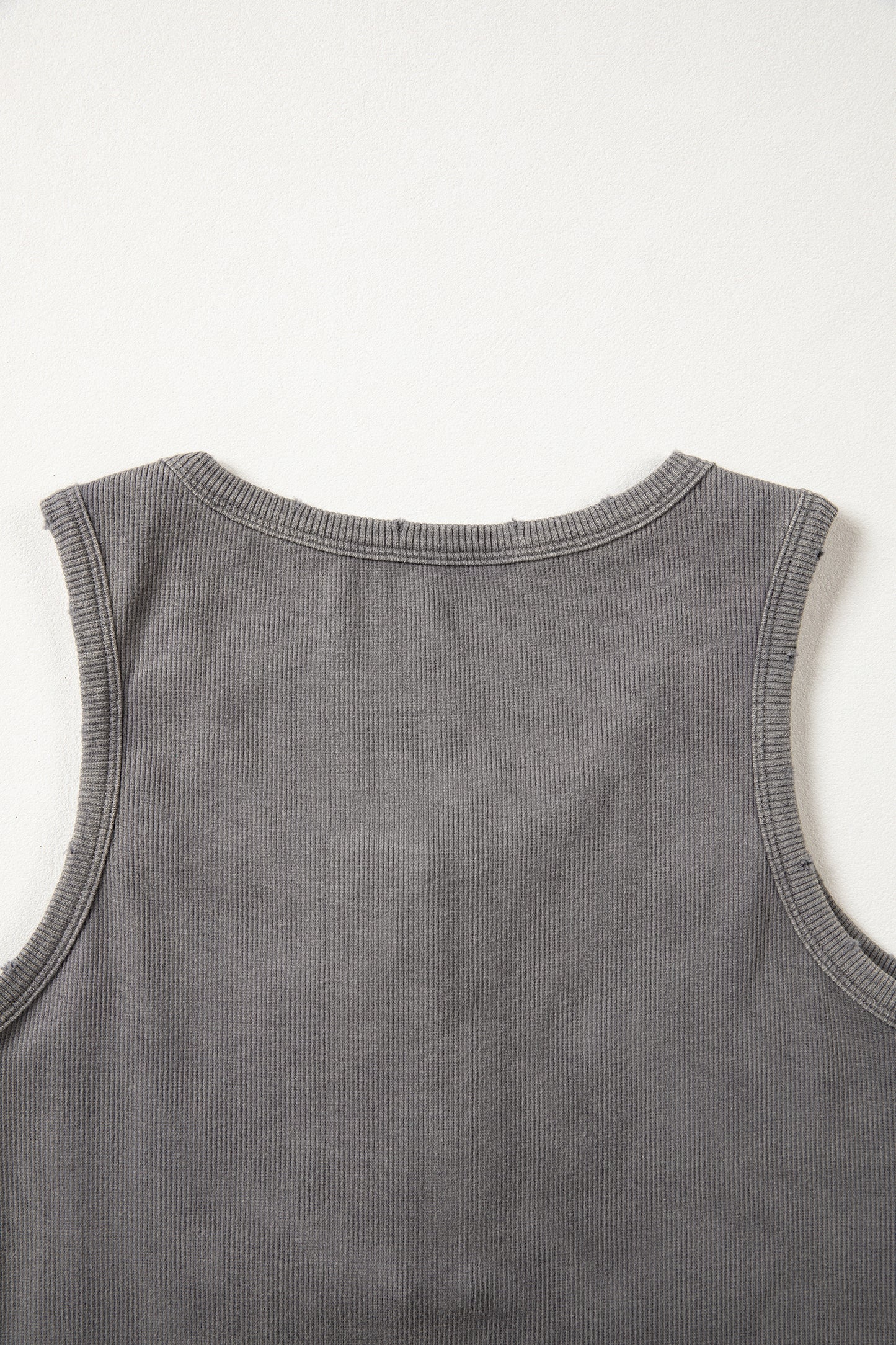 Bright Pink Vintage Distressed Ribbed Mineral Wash Tank Top-Tops/Tank Tops-[Adult]-[Female]-2022 Online Blue Zone Planet