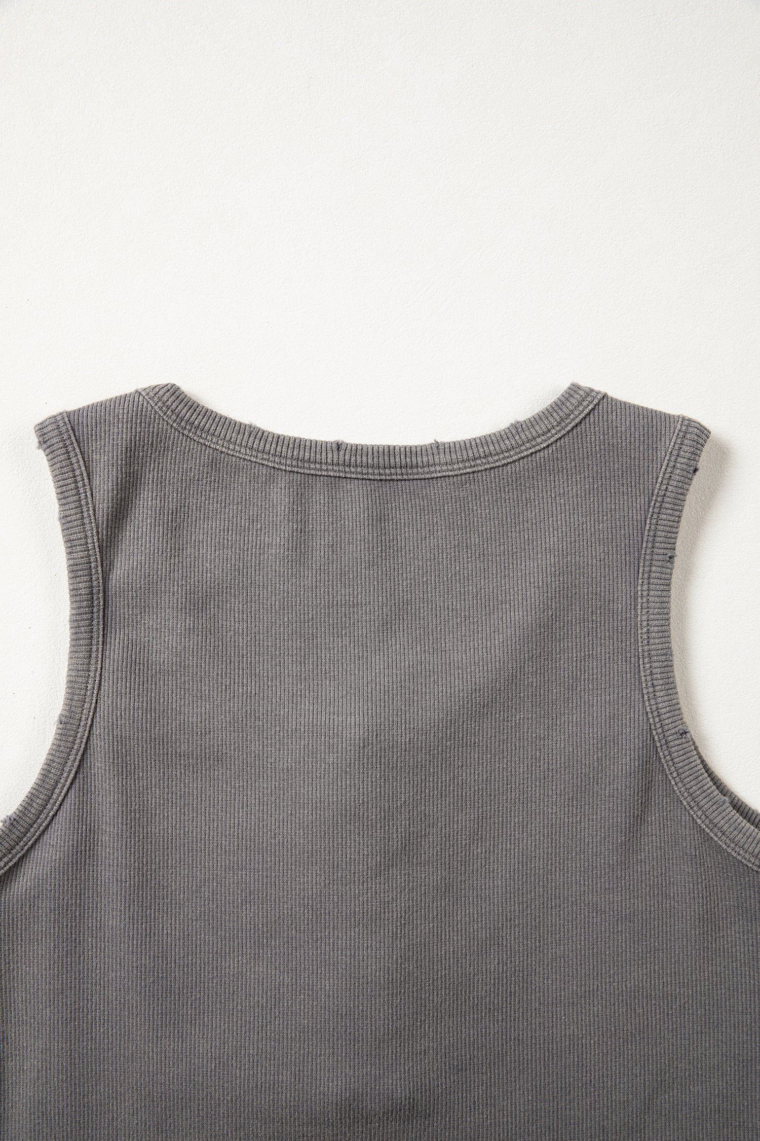 Bright Pink Vintage Distressed Ribbed Mineral Wash Tank Top-Tops/Tank Tops-[Adult]-[Female]-2022 Online Blue Zone Planet