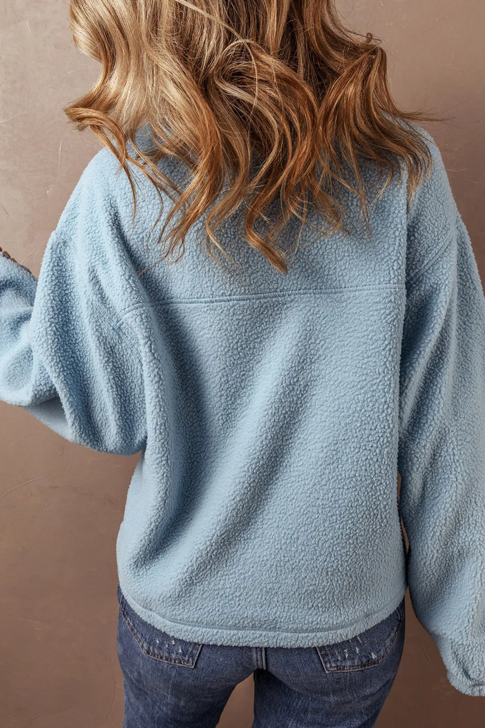 Half Zip Long Sleeve Sweatshirt-TOPS / DRESSES-[Adult]-[Female]-2022 Online Blue Zone Planet