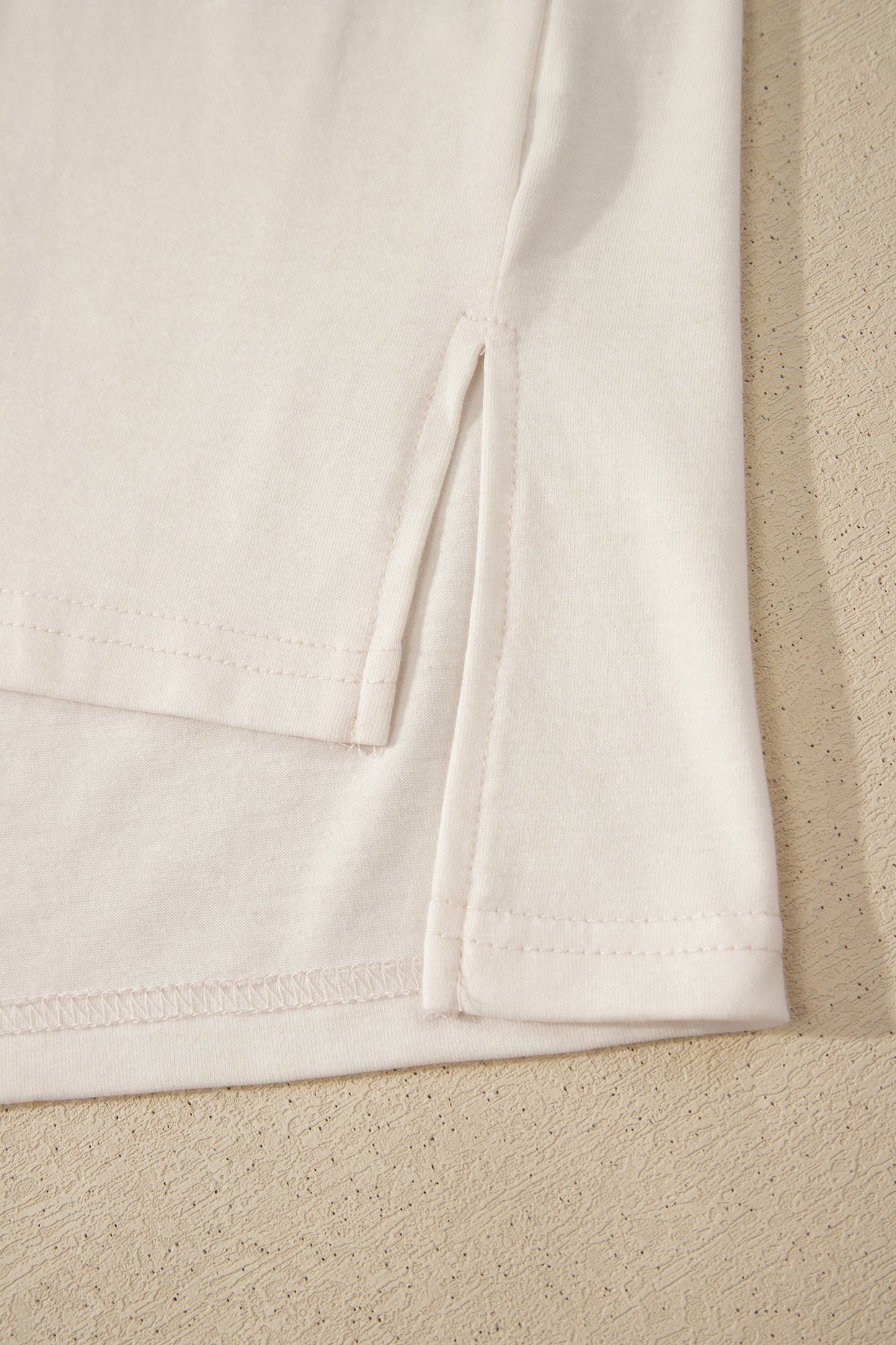 White Loose Knit Vintage Flag Bow Patched T Shirt-Tops/Tops & Tees-[Adult]-[Female]-2022 Online Blue Zone Planet