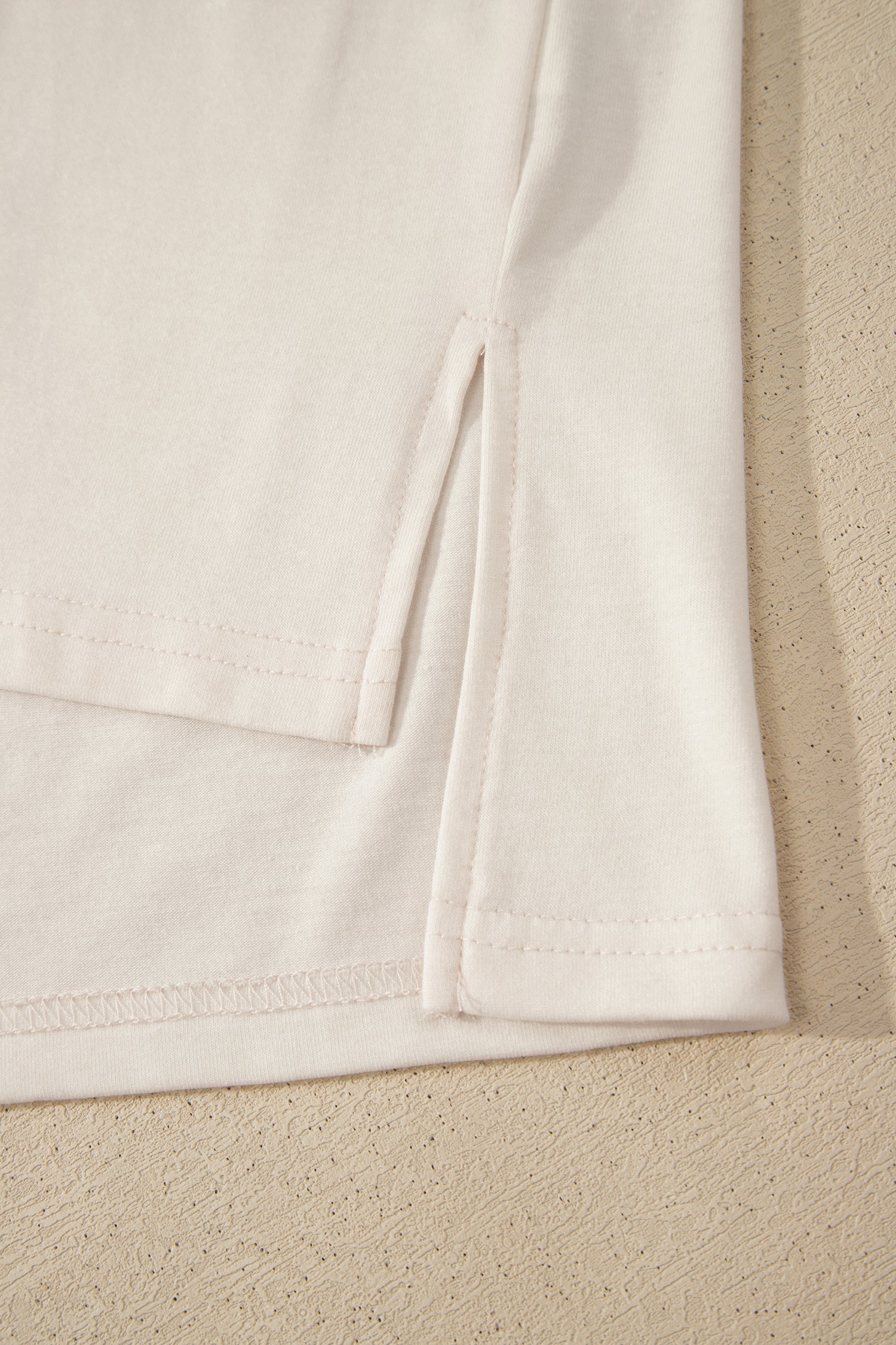White Loose Knit Vintage Flag Bow Patched T Shirt-Tops/Tops & Tees-[Adult]-[Female]-2022 Online Blue Zone Planet