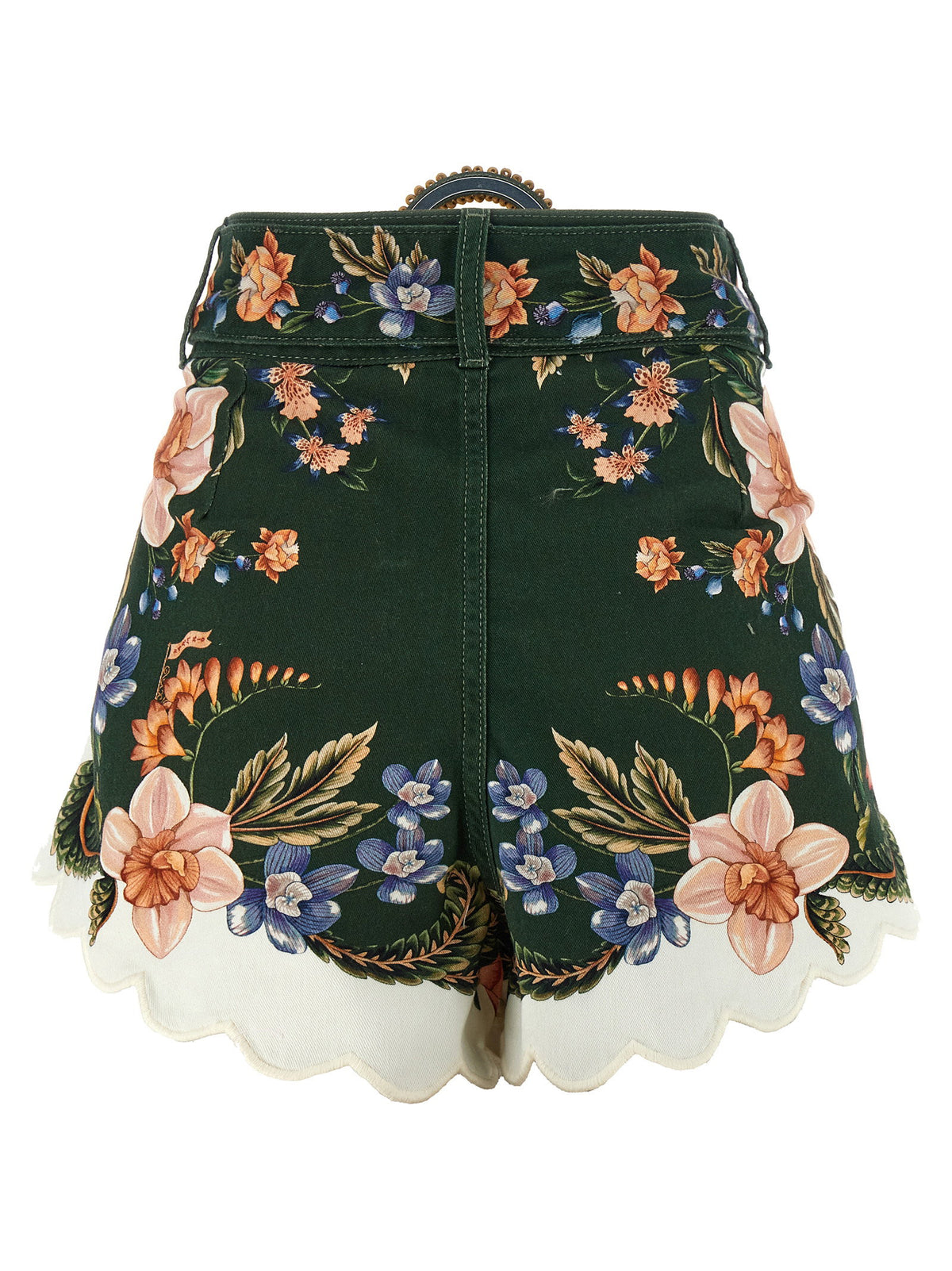 Farm Rio Green Berry Garden Shorts-Short Trousers-[Adult]-[Female]-2022 Online Blue Zone Planet