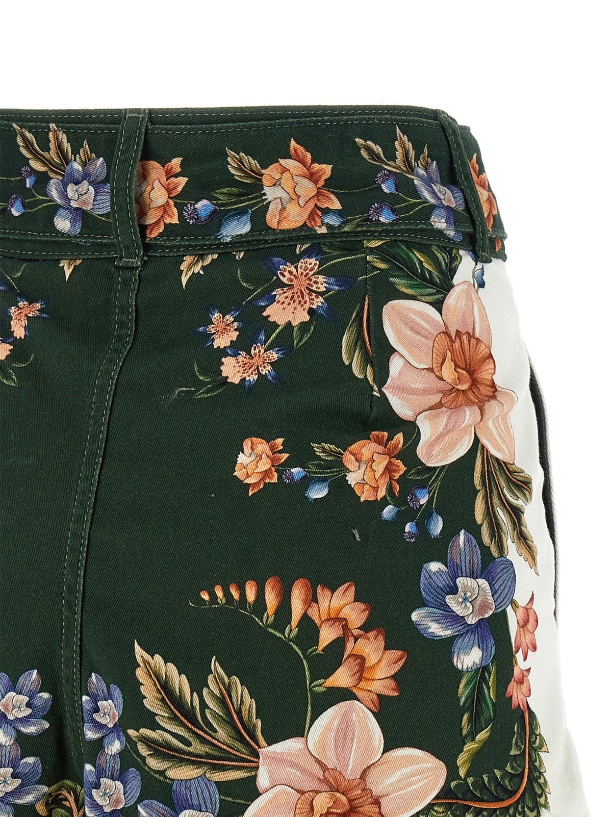 Farm Rio Green Berry Garden Shorts-Short Trousers-[Adult]-[Female]-2022 Online Blue Zone Planet
